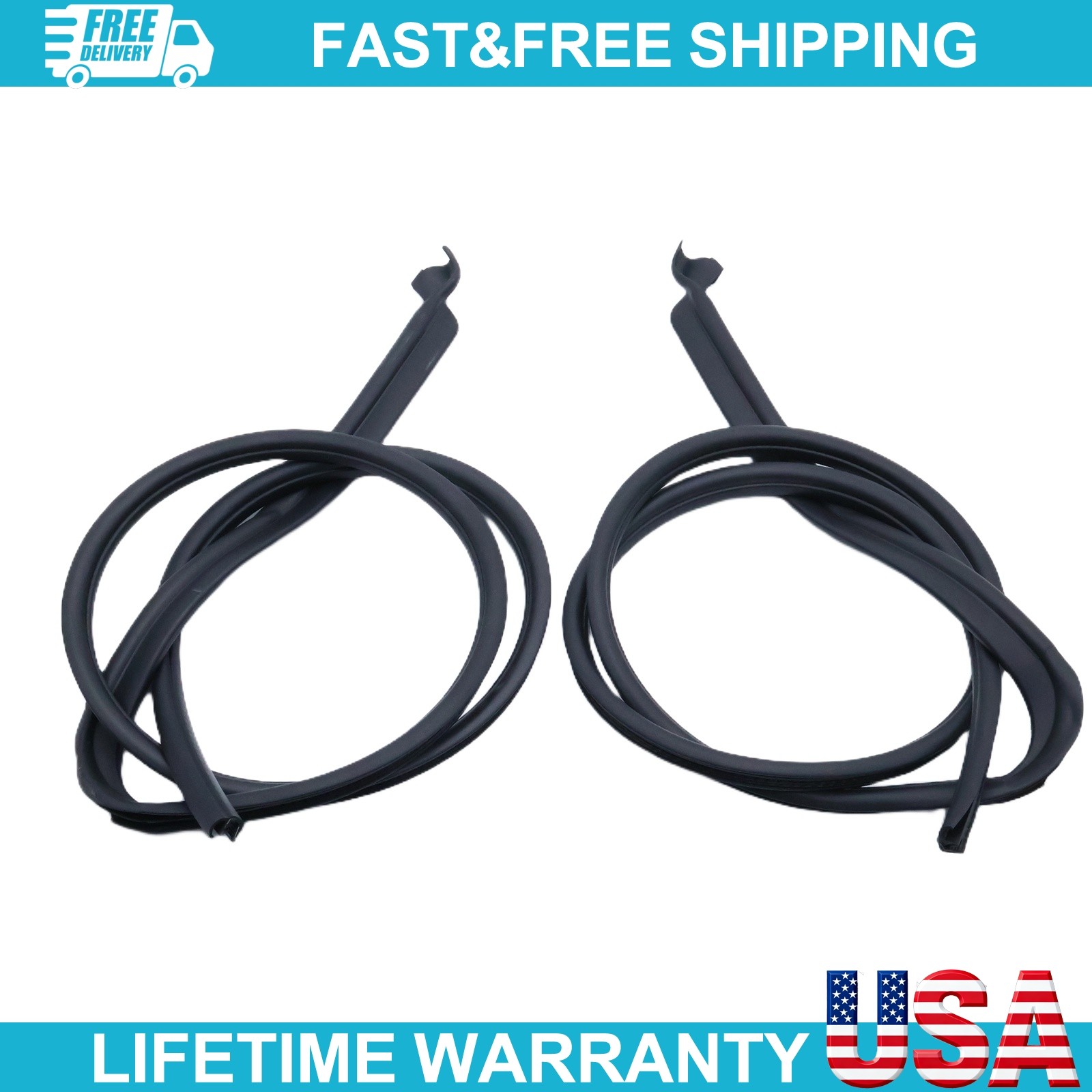New Left Right Pair Front Door Body Weatherstrip Seal fits 2003-2009 Hummer H2