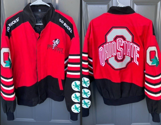 Vintage Ohio State Buckeyes Leather Gallery Varsity Jacket Mens L Red Black NCAA
