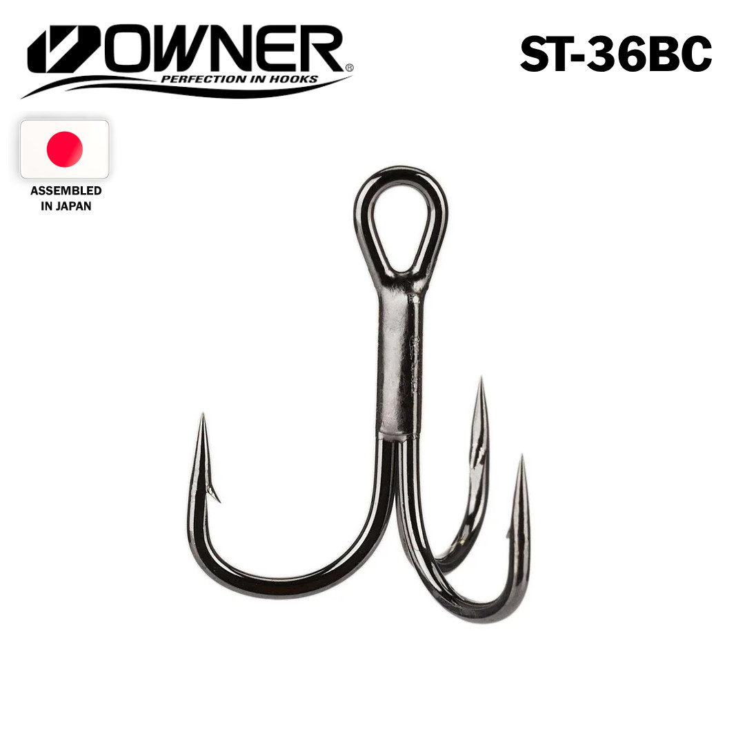 100/1000 pack OWNER ST-36BC Black Chrome STINGER-36 TREBLES 100/1000 pack OWNER ST-36BC Black Chrome STINGER-36 TREBLES