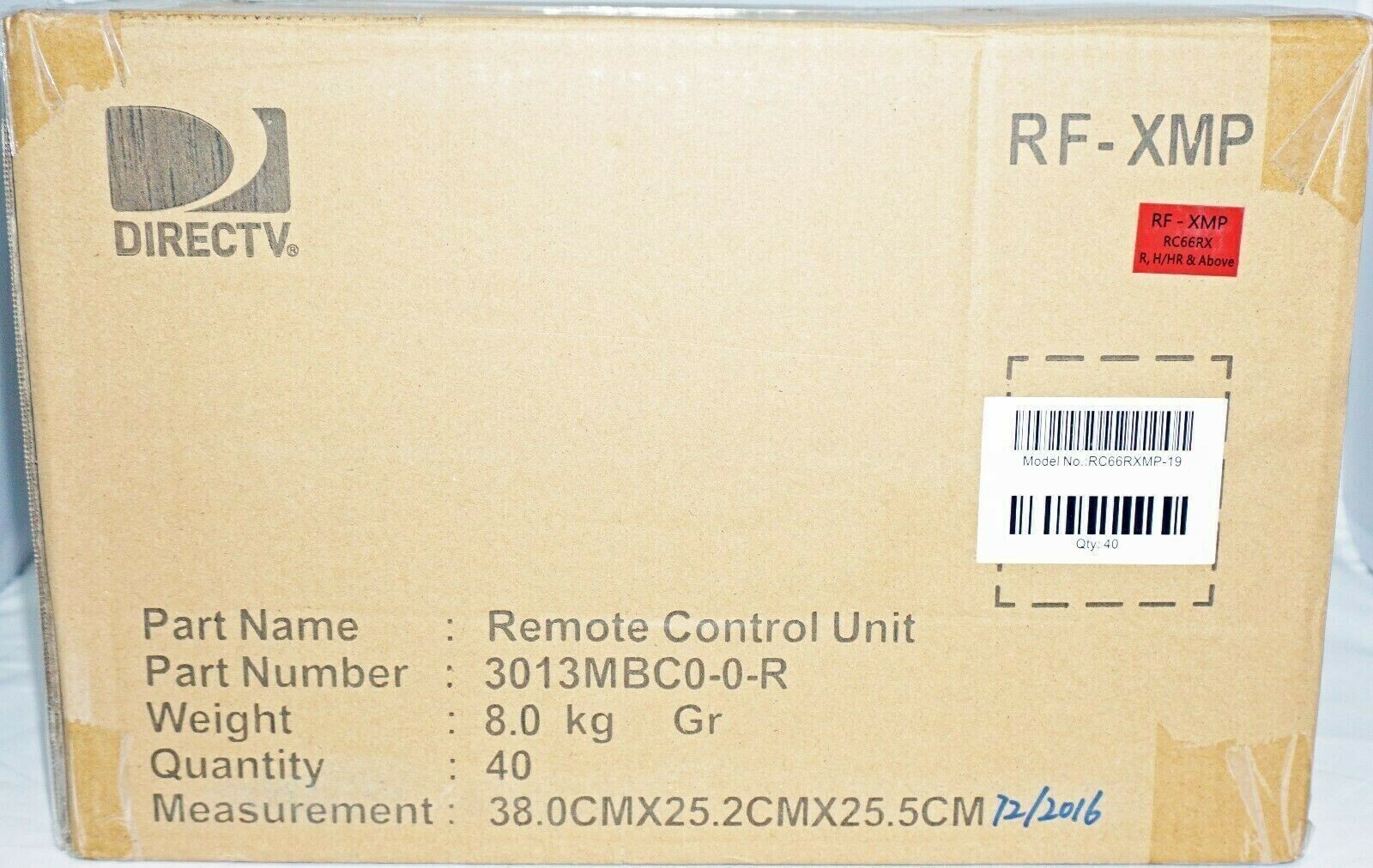 LOT OF 40 / BRAND NEW DIRECTV RC66 RX UNIVERSAL REMOTE HD/DVR IR/RF W BATTERIES LOT OF 40 / BRAND NEW DIRECTV RC66 RX UNIVERSAL REMOTE HD/DVR IR/RF W BATTERIES