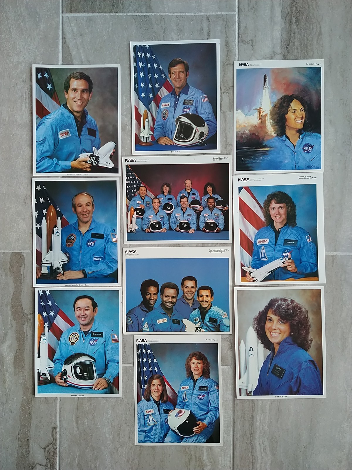 NASA Lithographs from space shuttle Challenger, mixed lot of 10 NASA Lithographs from space shuttle Challenger, mixed lot of 10