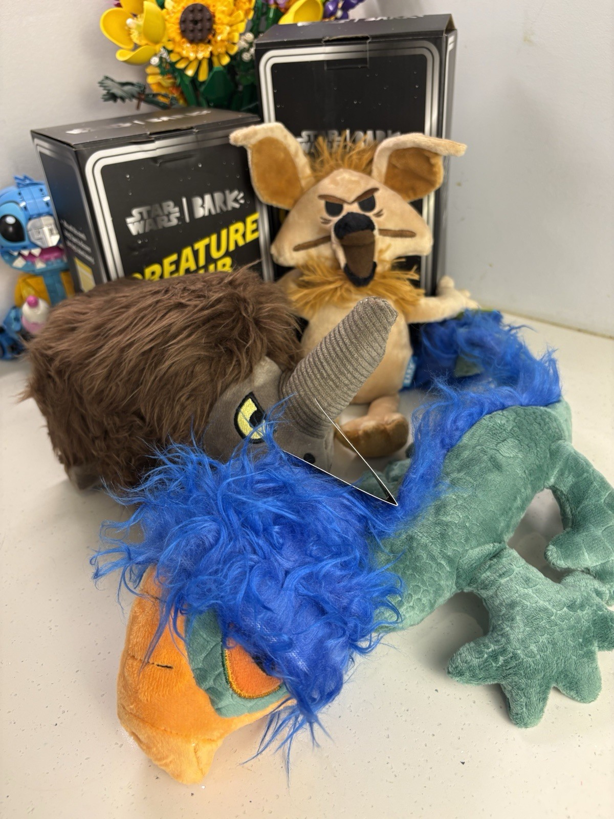 Bark Box STAR WARS Lot of 3 Dog Toys- Bone A Fide Boga, MUDHORN & JABBA Crumb Bark Box STAR WARS Lot of 3 Dog Toys- Bone A Fide Boga, MUDHORN & JABBA Crumb
