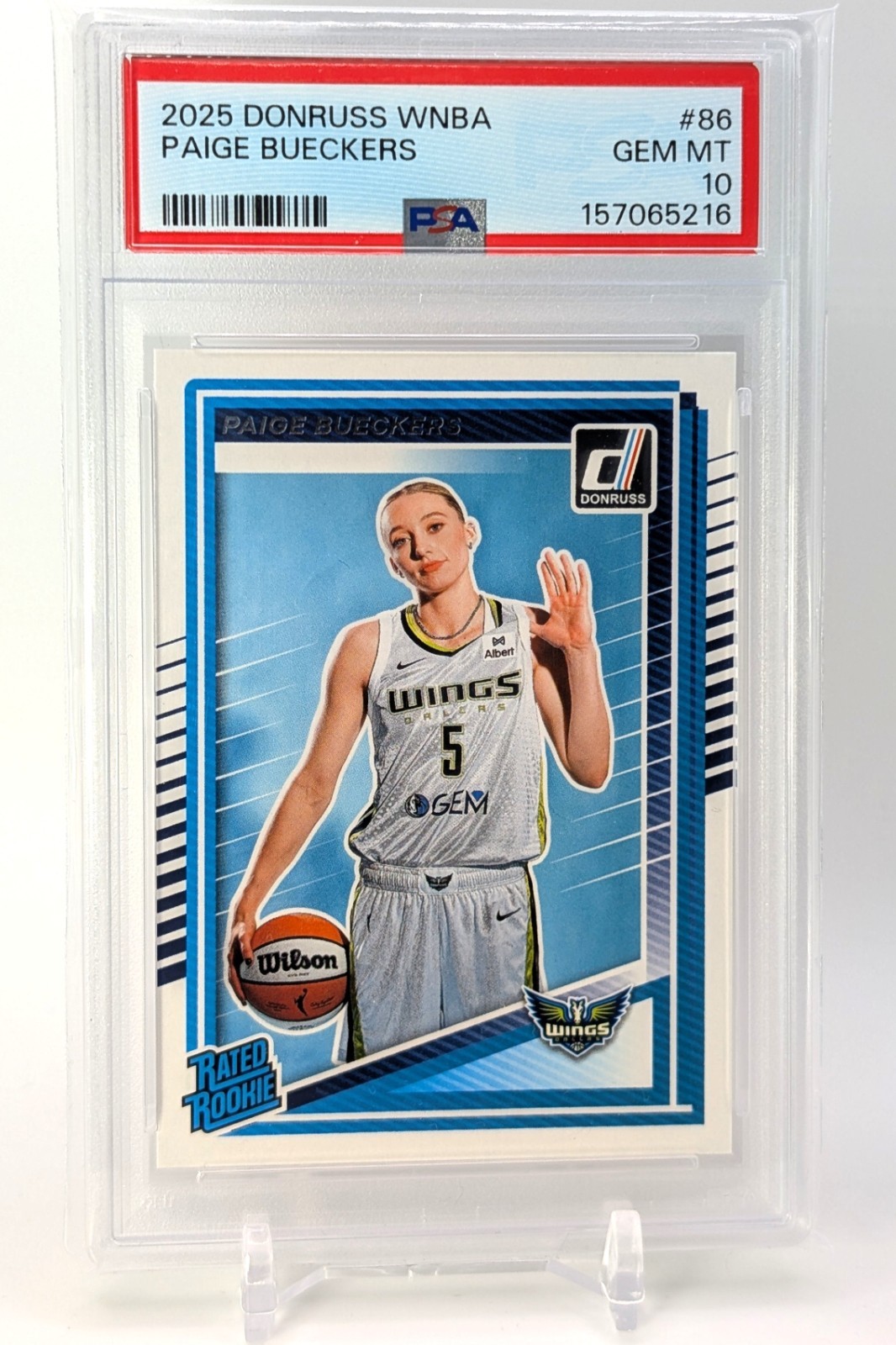 2025 PANINI DONRUSS WNBA #86 PAIGE BUECKERS ROOKIE RC PSA 10