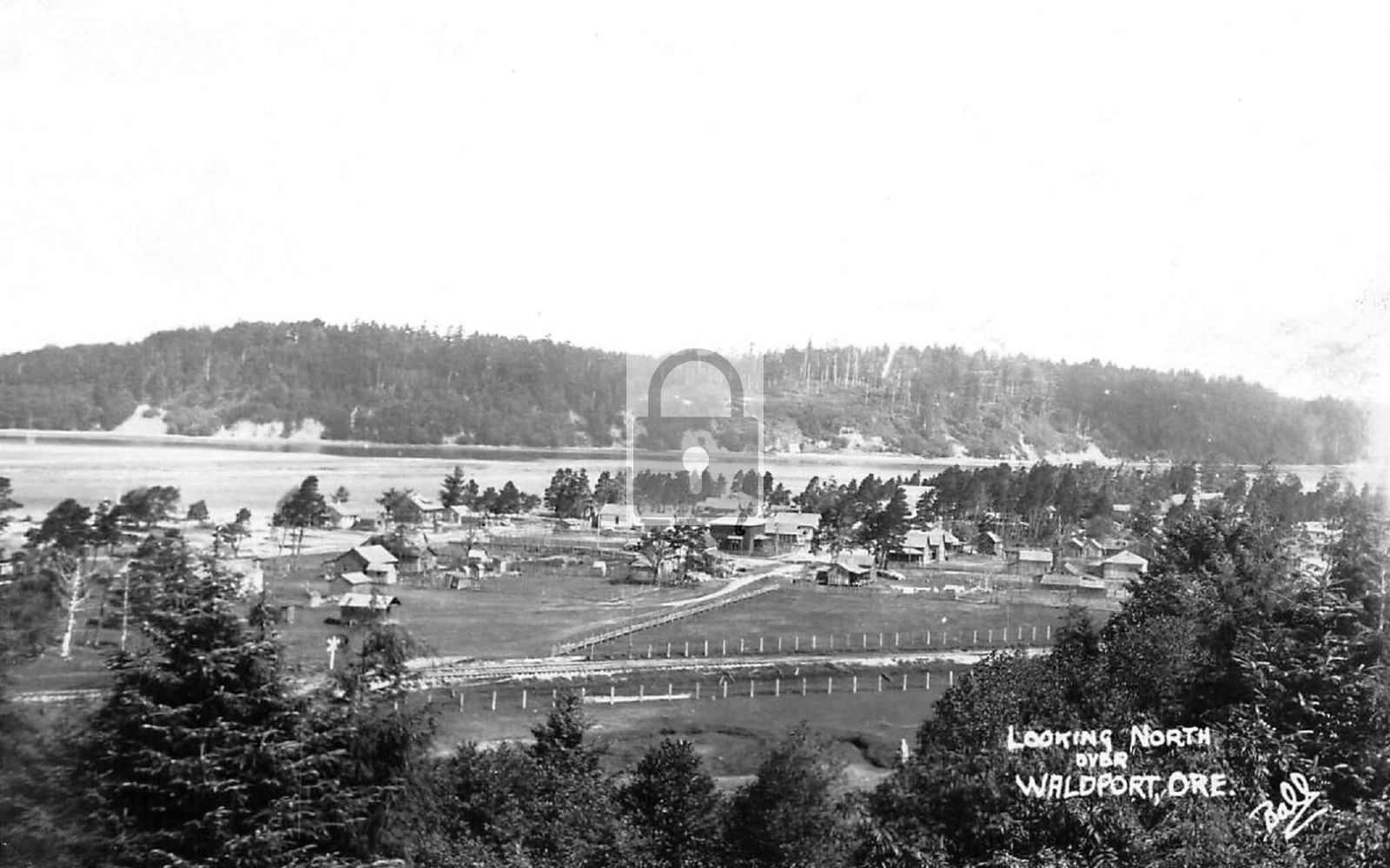 1927 Birds Eye View Waldport Oregon OR - Reprint 1927 Birds Eye View Waldport Oregon OR - Reprint