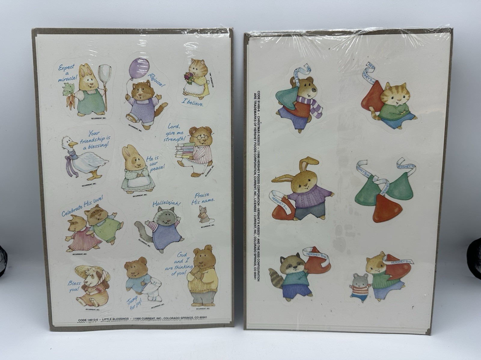 Vtg Current Inc Little Blessings Christmas Kisses 1990 Stickers Sheet Hershey Vtg Current Inc Little Blessings Christmas Kisses 1990 Stickers Sheet Hershey