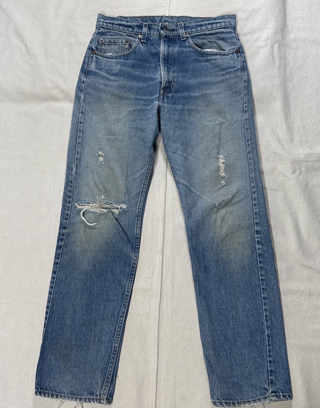 Vintage Levis 501 Jeans Men’s 32x30 Fits 30 Blue Made In USA 80s Distressed 1989