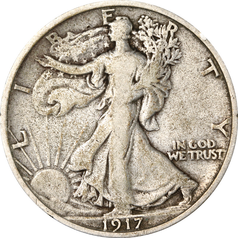 1917-S Reverse Walking Liberty Half