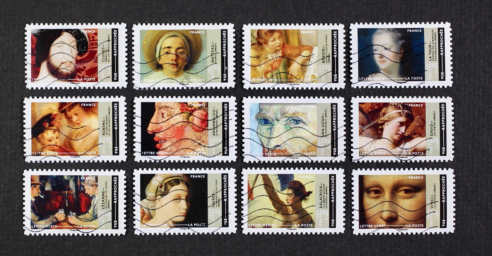 FRANCE 2022, Famous Paintings, Complete set of 12 Used stamps FRANCE 2022, Famous Paintings, Complete set of 12 Used stamps