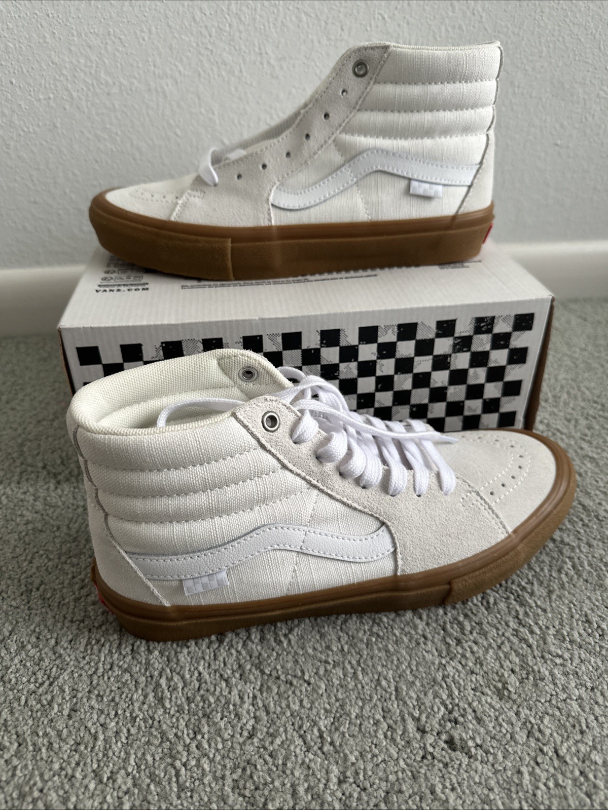 Vans SK8-HI Ivory Crepe White Gum Bottom Sneaker VN0A5FCC9DH Men\'s Sz 9 US SHOES
