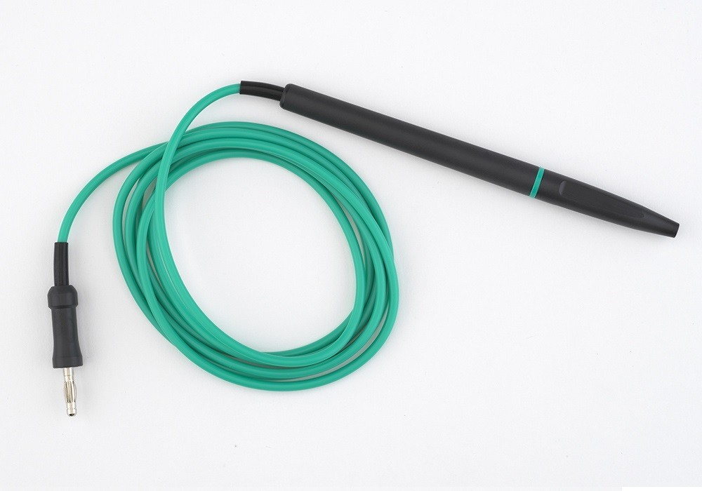 Bonart Green Tungsten handpiece w/ cable for Electron electrosurgery unit.