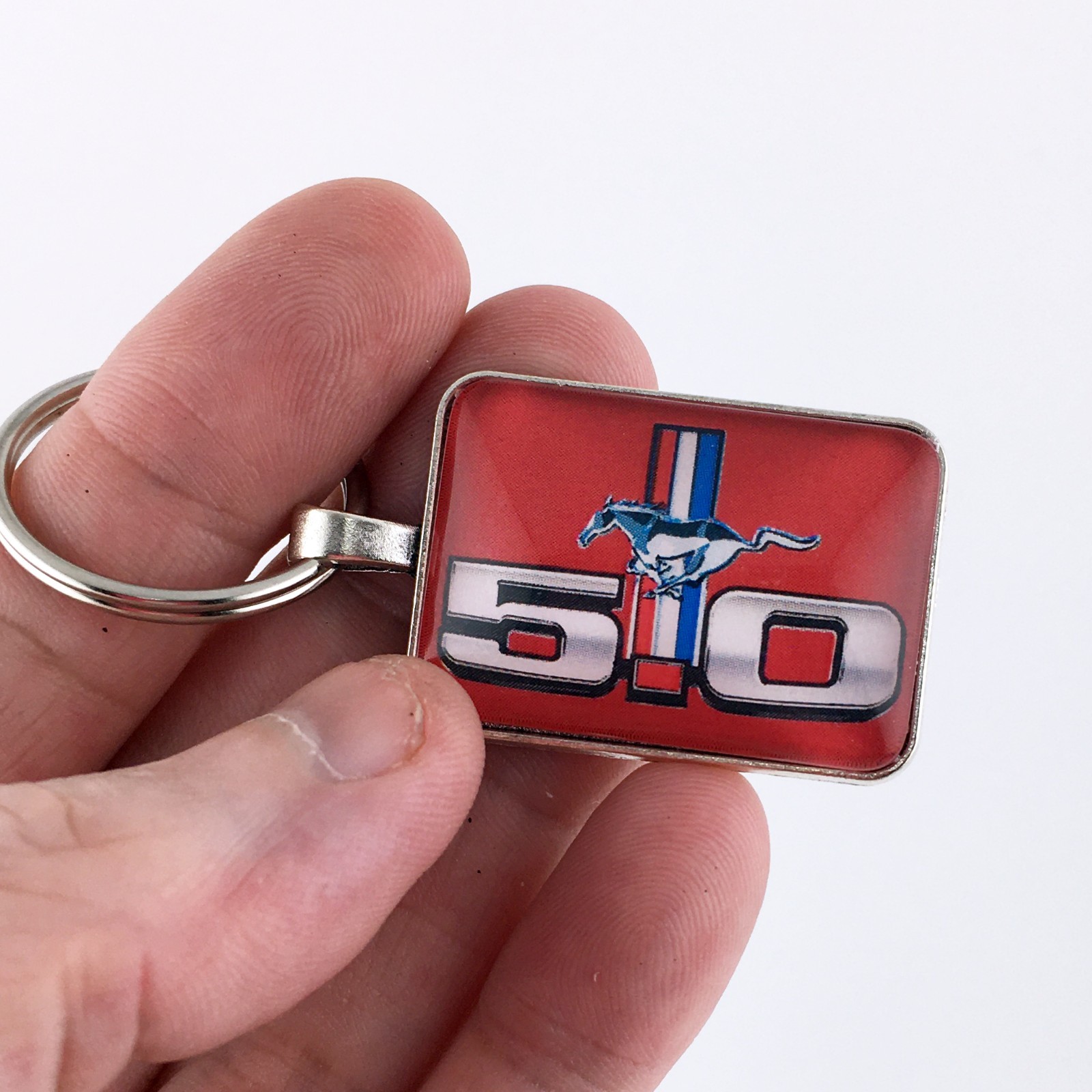 Vintage Mustang 5.0 Chrome Trunk Fender Emblem 1\