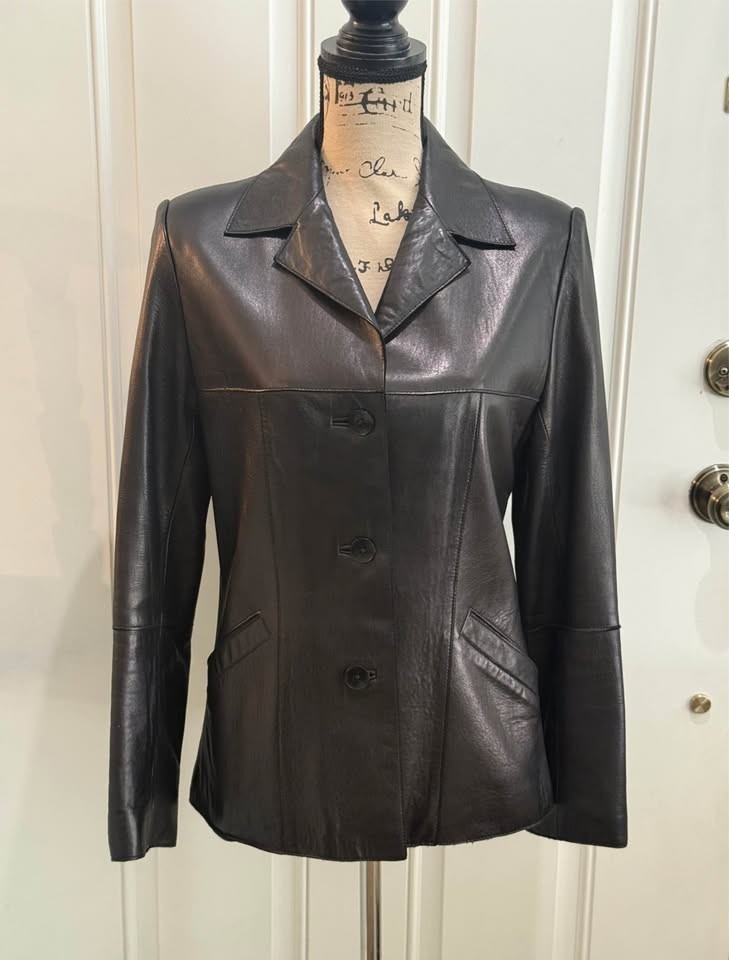 Vintage John Carlisle Women’s Buttery Soft Black Leather Jacket -S Vintage John Carlisle Women’s Buttery Soft Black Leather Jacket -S