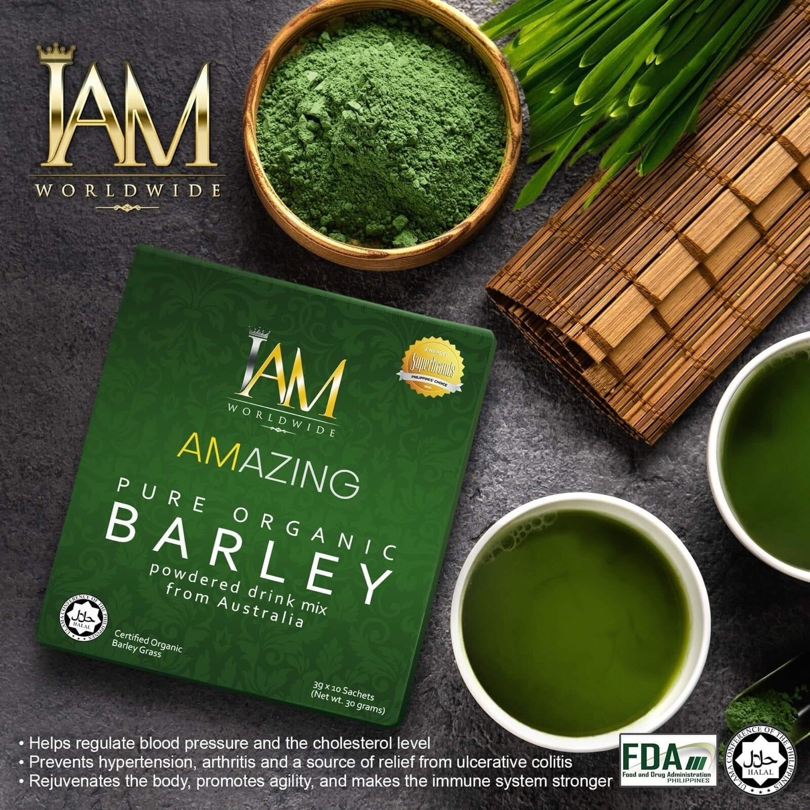 I Am Worldwide Amazing Pure Organic  Barley Buy One Free With Shipping