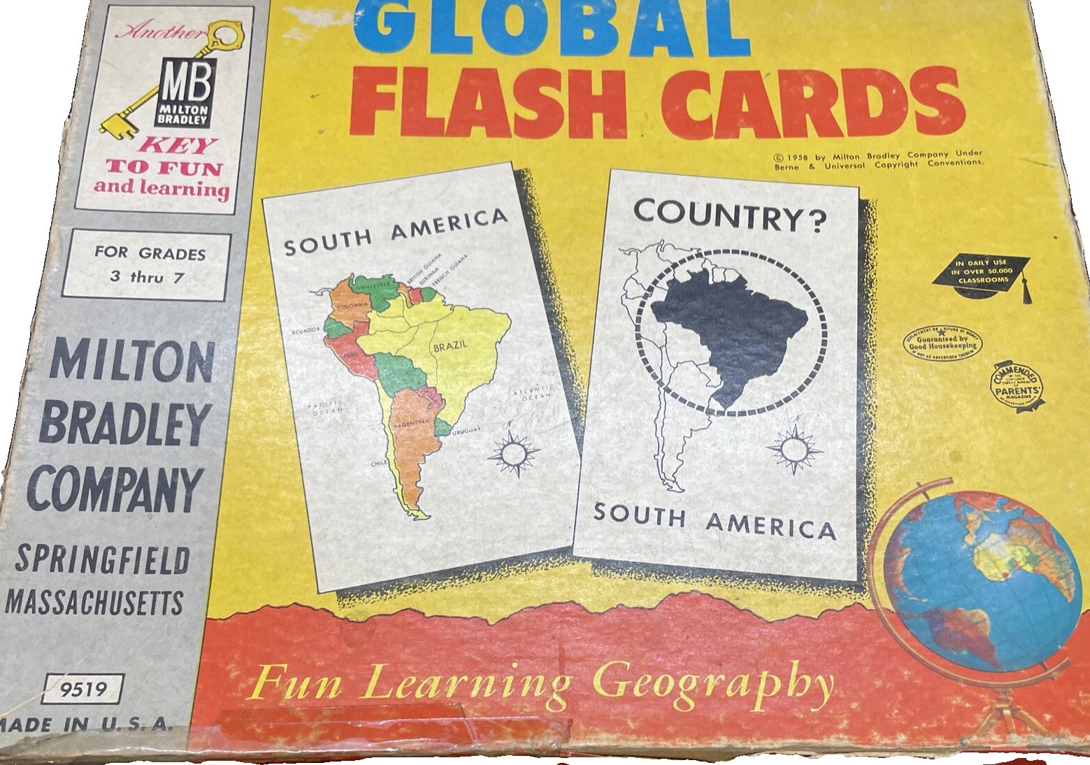 Vtg Milton Bradley Educational Aid Teacher Tools Global Cards Countries 1958 HTF Vtg Milton Bradley Educational Aid Teacher Tools Global Cards Countries 1958 HTF