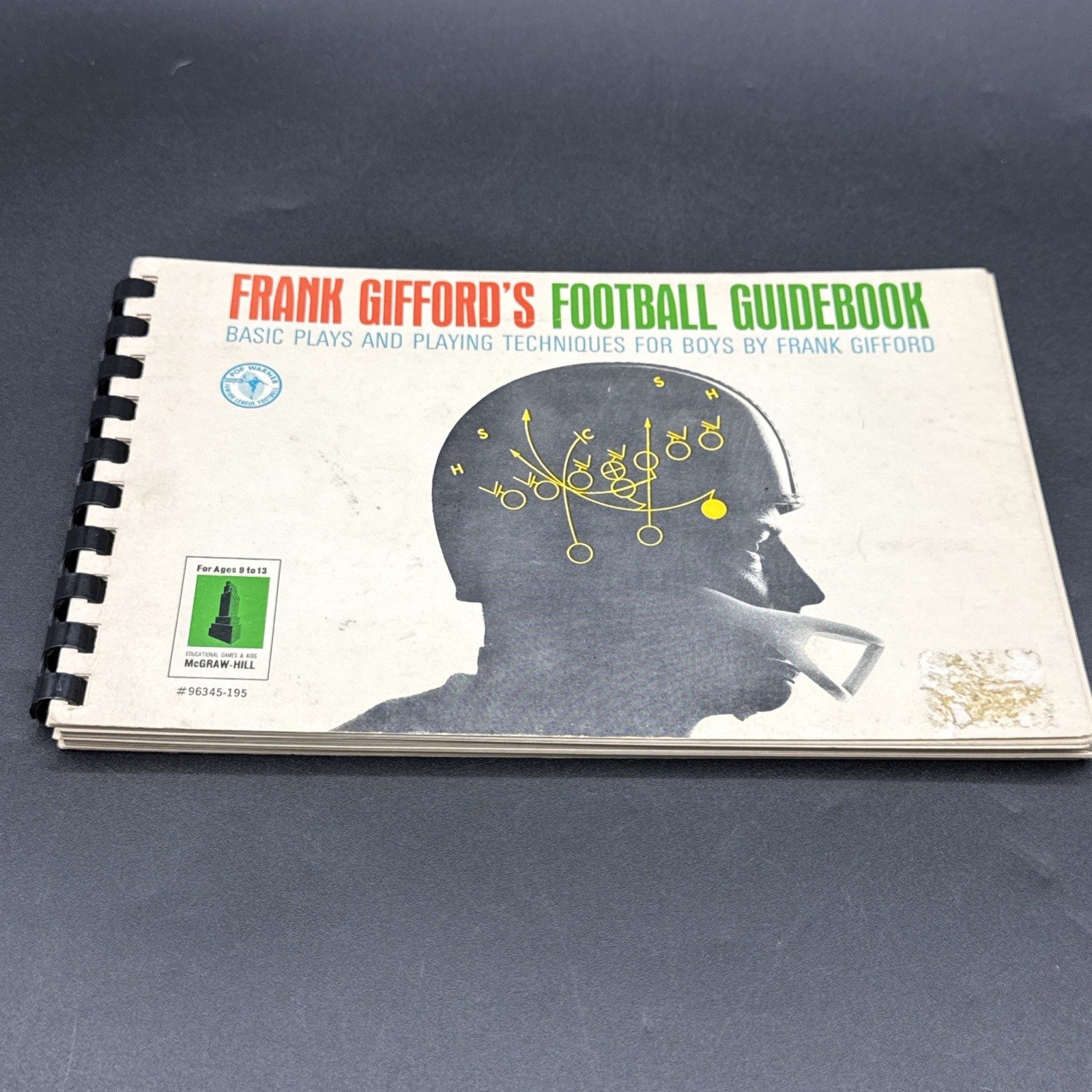 Frank Gifford's Football Guidebook 1st Edition 1965 Near Fine Plays Techniques