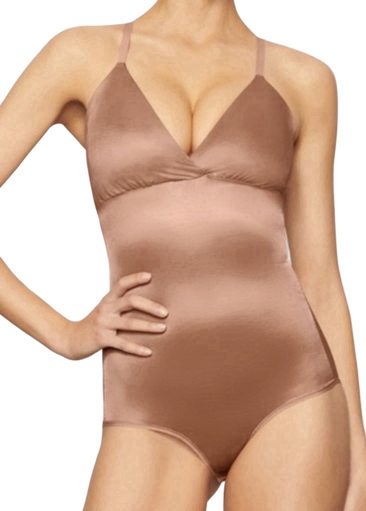 Skims Simply Bare Bodysuit Brief with Snaps - NWOT - Sienna Brown - 3XL