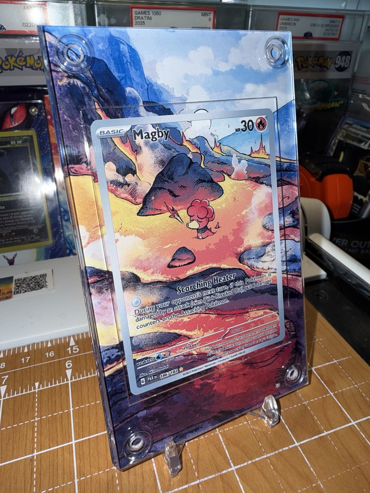 MAGBY 186/182 POKEMON TCG - PARADOX RIFT - Extended Art Case