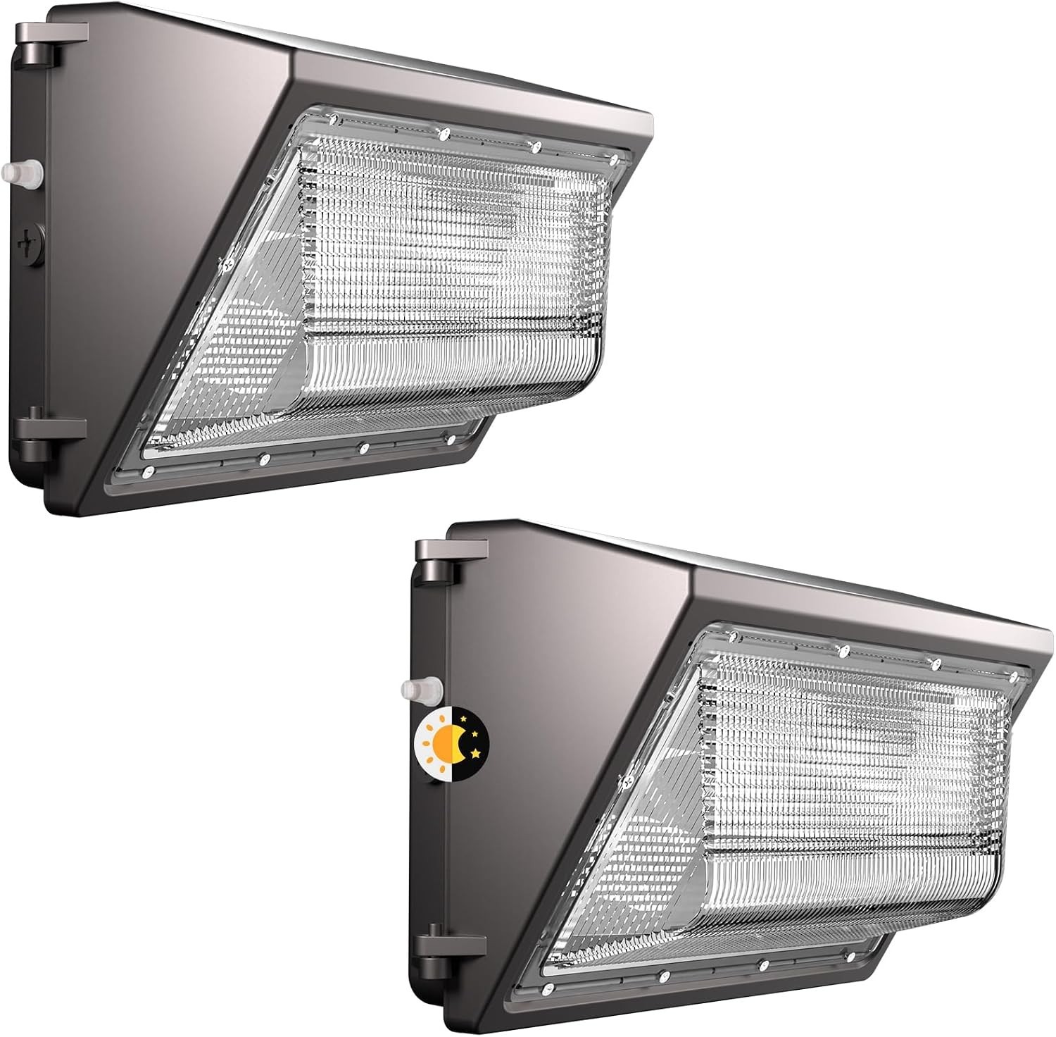 Lightdot 2 Pack 200W Wall Pack, 100-277V, 30000LM Dusk-to-Dawn IP65 ETL 60ft