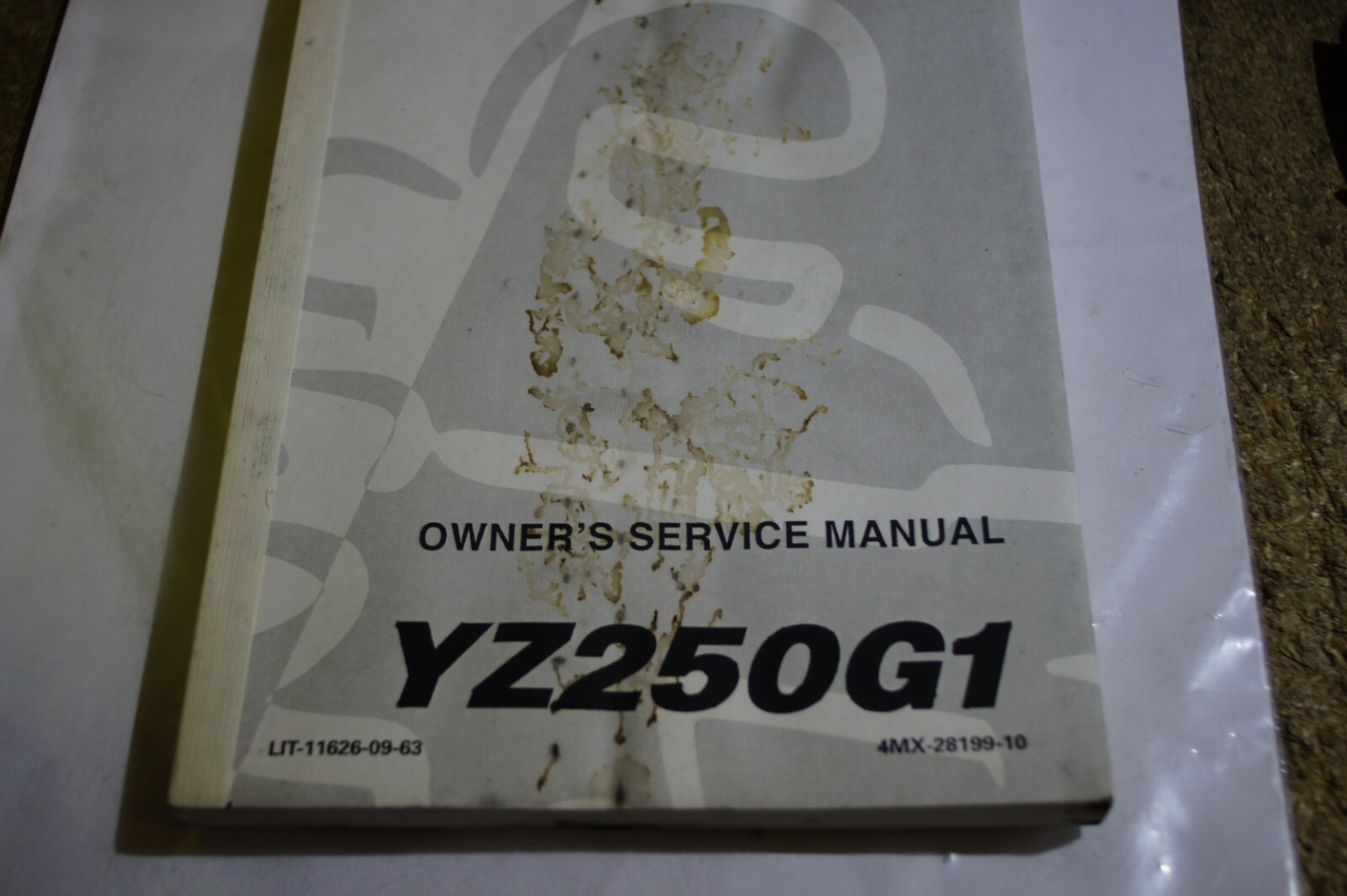 YAMAHA GENUINE YZ250 YZ250G1 95 OWNERS MANUAL SERVICE SHOP SOILED 4MX-28199-10