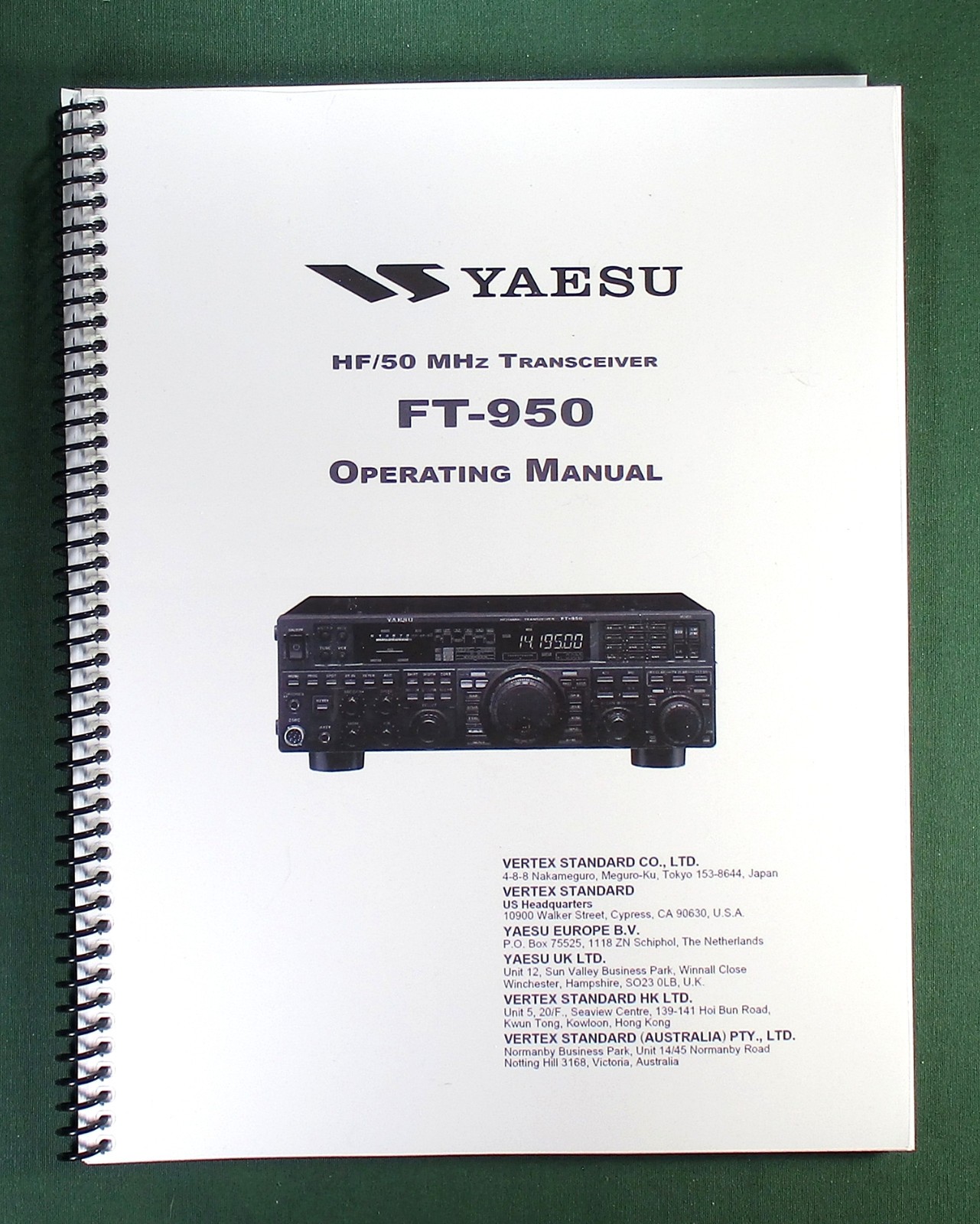 Yaesu FT-950 Instruction Manual - with Protective Covers Yaesu FT-950 Instruction Manual - with Protective Covers