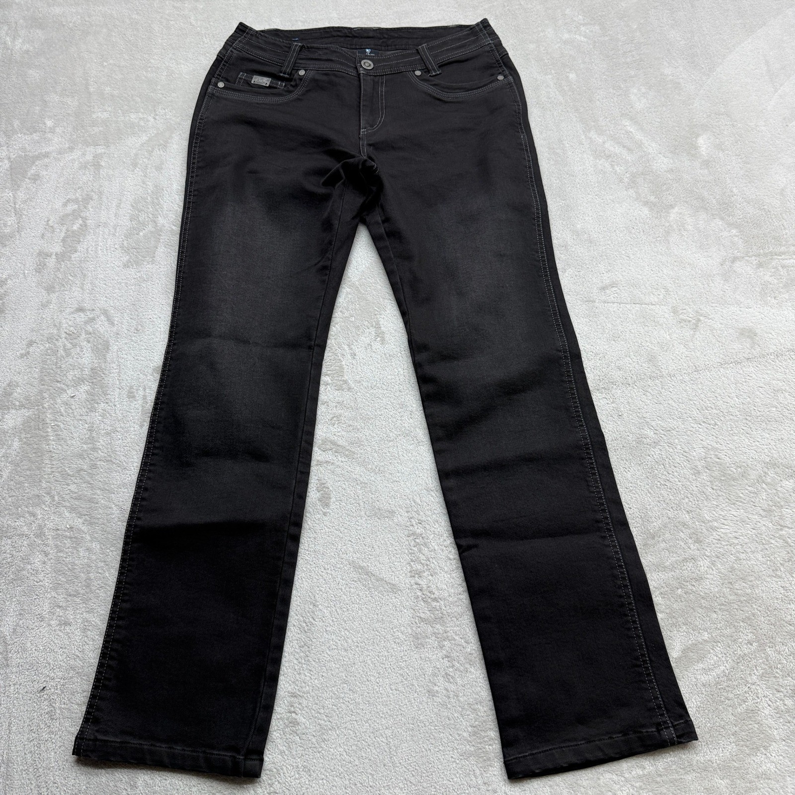 Kuhl Danzr Pants Women 8 Short Black Straight Leg Stretch Hiking Outdoors Travel