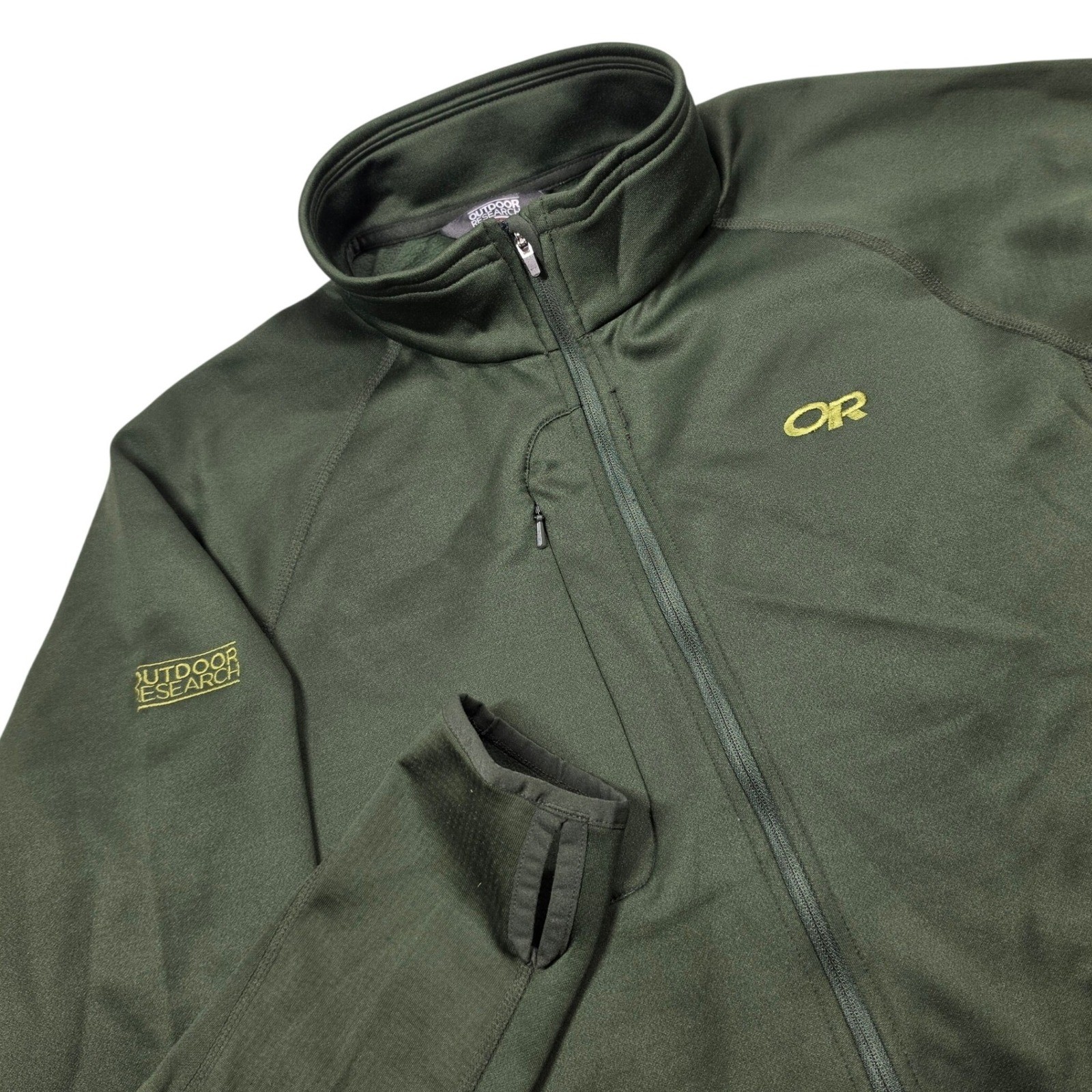 Outdoor Research Mens Radiant Hybrid Fleece Jacket Medium Green Gorpcore Hiking