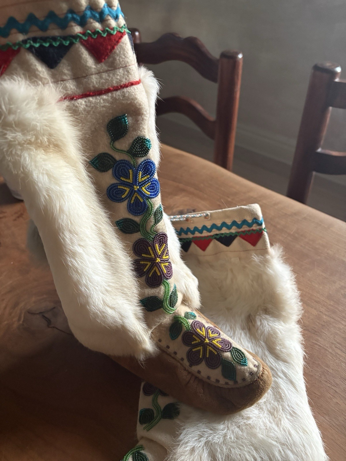 Authentic Beaded Indigenous Moccasins