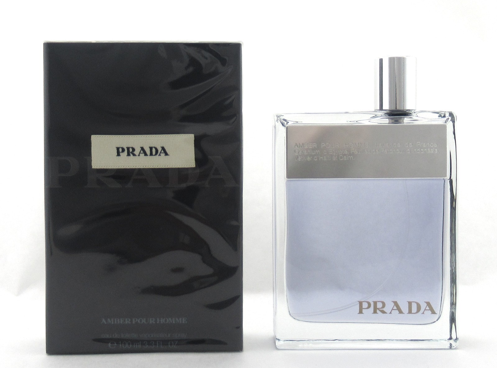 Prada AMBER POUR HOMME 3.3 oz. Eau de Toilette Spray for Men New in Sealed Box