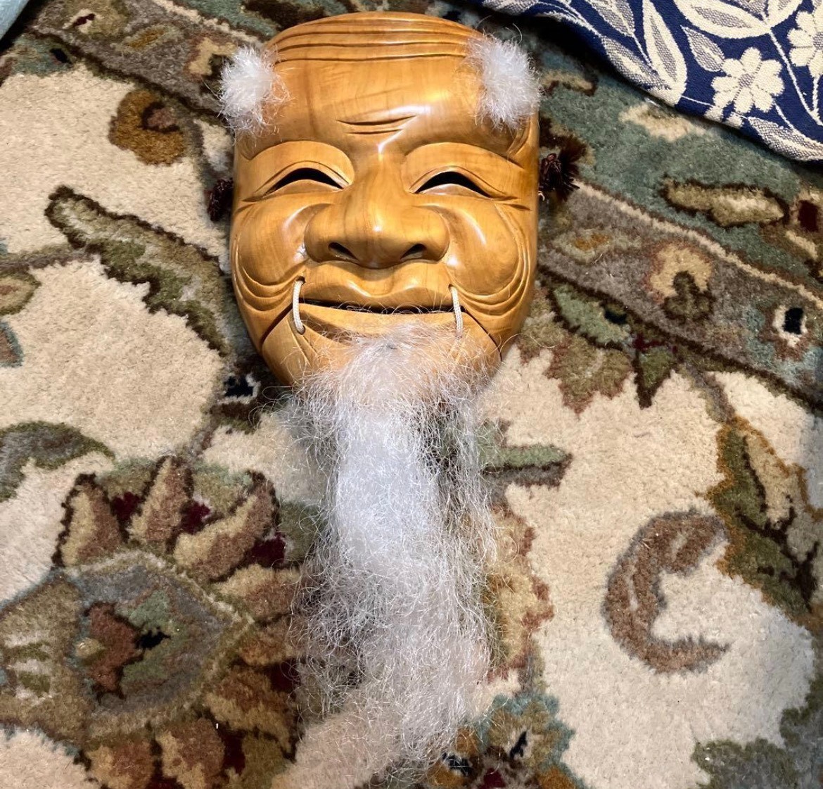 Noh Mask: Okina (Shiro-shikijo) — Wood Carving by Sculptor \