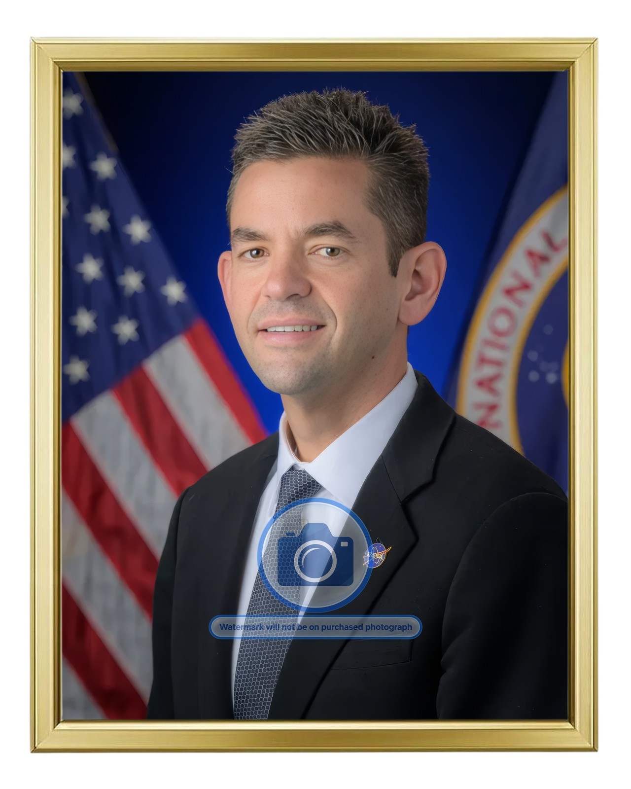 JARED ISAACMAN NASA ADMINISTRATOR OFFICIAL PORTRAIT 2025 8X10 GOLD FRAMED PHOTO