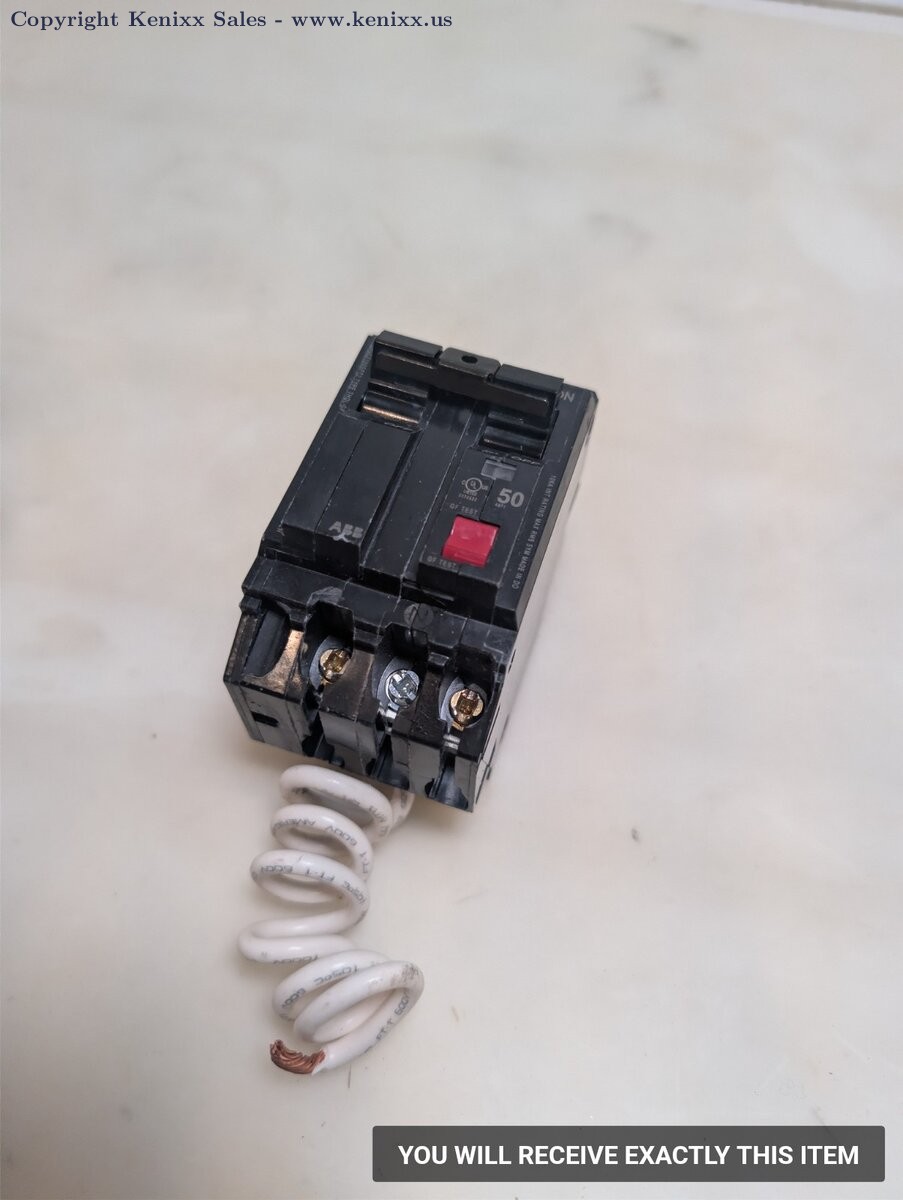 GE THQB2150GFT2 Miniature Circuit Breaker 2 Pole, 50A GFCI, 10kA @ 120/240VAC