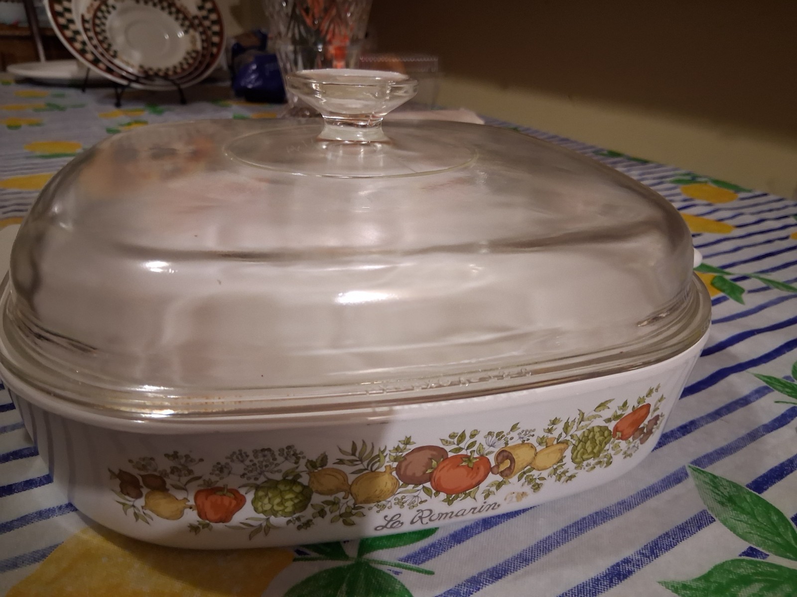 VTG Corning Ware Spice Of Life La Romarin Casserole A-10-B Pyrex Lid A-12-C Set VTG Corning Ware Spice Of Life La Romarin Casserole A-10-B Pyrex Lid A-12-C Set
