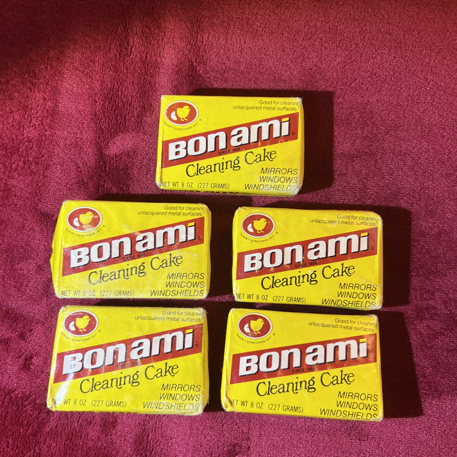 Set of 5-Vintage Bon Ami Soap Cake Bar Soap 4oz Set of 5-Vintage Bon Ami Soap Cake Bar Soap 4oz