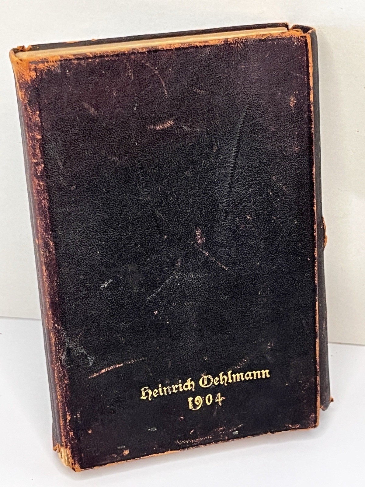 Antique 1904  Evangelilches Gefangbuch Pocket Bible hymnal book in German SLG