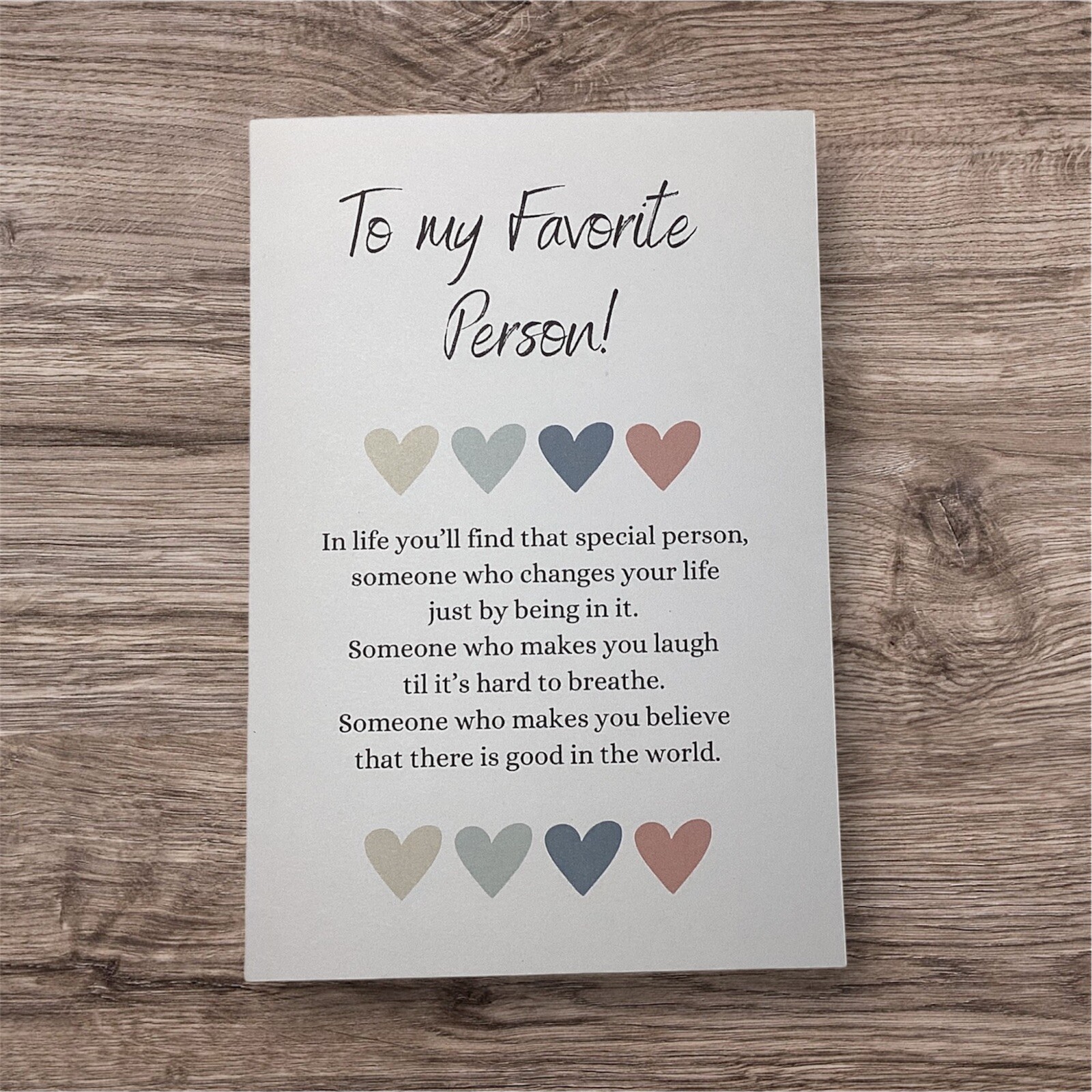 5x7 Inches Happy Birthday Card My Favorite Person Wife Husband Girl Boyfriend HM