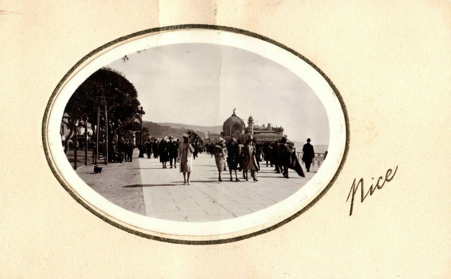 Very Early RPPC Nice Boardwalk Pier Promenade Real Oval Photo Unused F1 Very Early RPPC Nice Boardwalk Pier Promenade Real Oval Photo Unused F1
