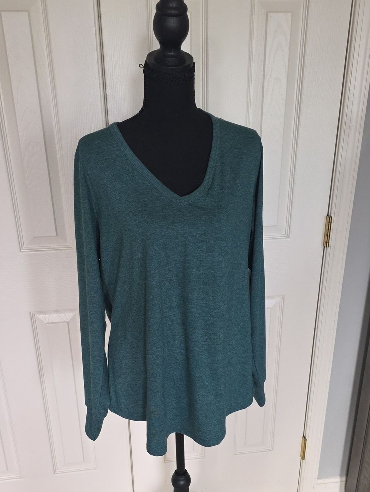 torrid Teal V-Neck Long Sleeve Top