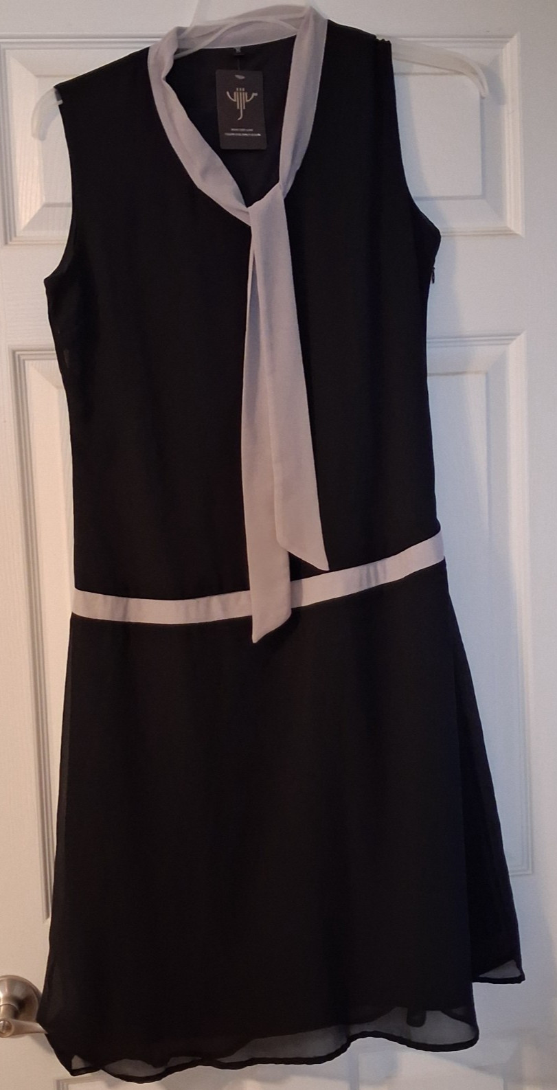 1920s/30s Style Black drop waist sleeveless lined dress S/M NWT 1920s/30s Style Black drop waist sleeveless lined dress S/M NWT
