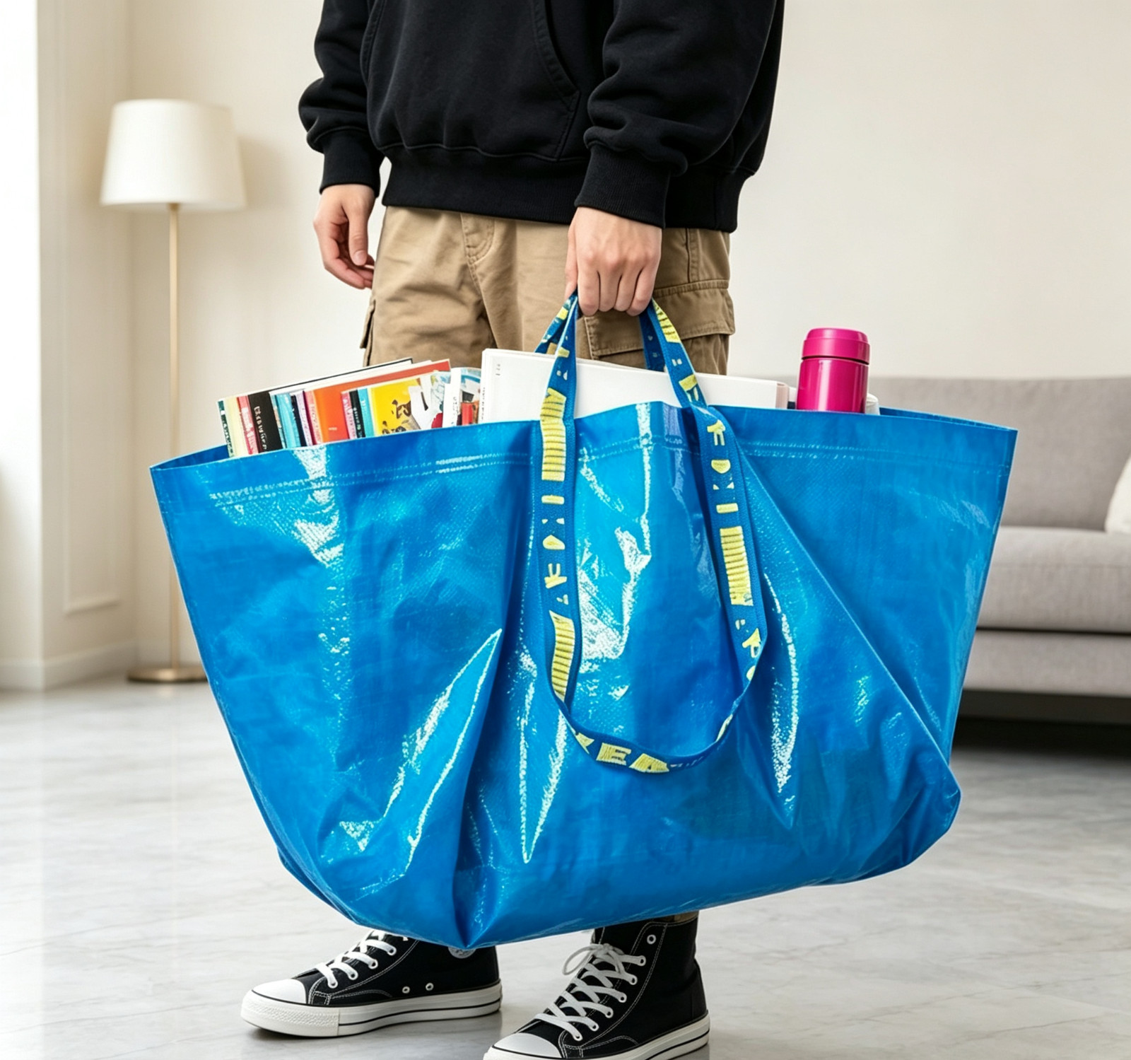 IKEA Shopping Bag Large Size Blue Sturdy Laundry Grocery Durable-19Gal IKEA Shopping Bag Large Size Blue Sturdy Laundry Grocery Durable-19Gal