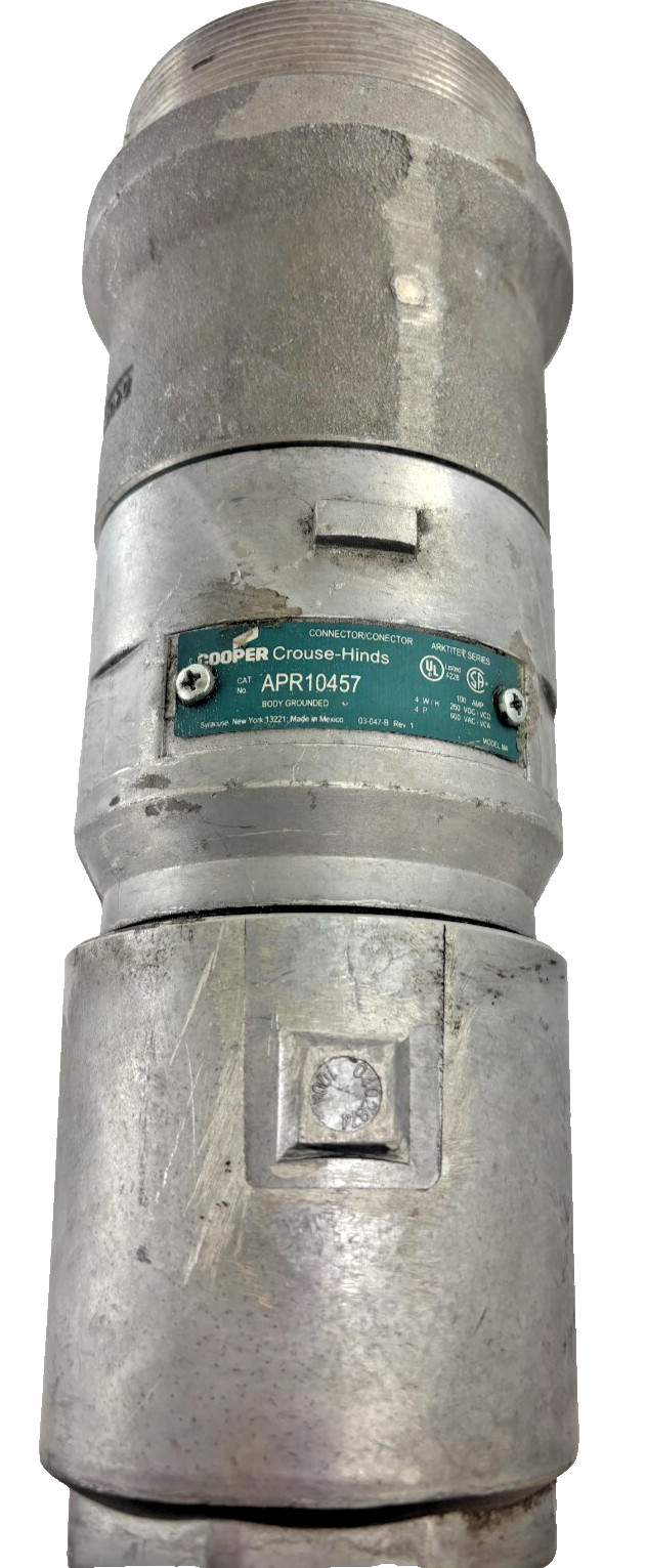 COOPER CROUSE HINDS APR10457 PIN SLEEVE CONNECTOR COOPER CROUSE HINDS APR10457 PIN SLEEVE CONNECTOR