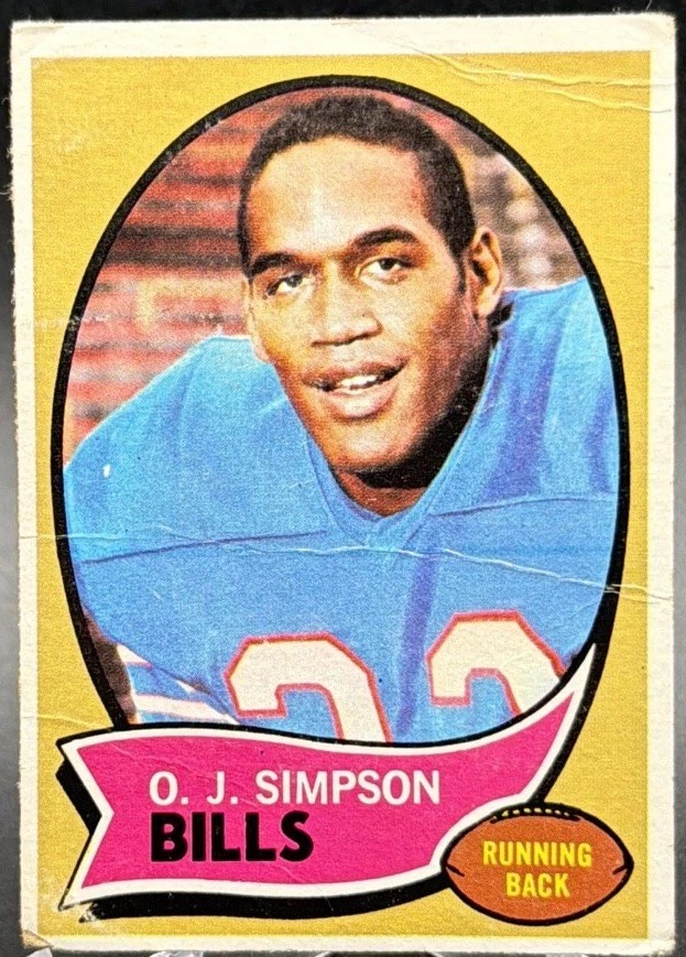 1970 Topps - O.J. Simpson #90 Rookie Card Poor Condition 1970 Topps - O.J. Simpson #90 Rookie Card Poor Condition