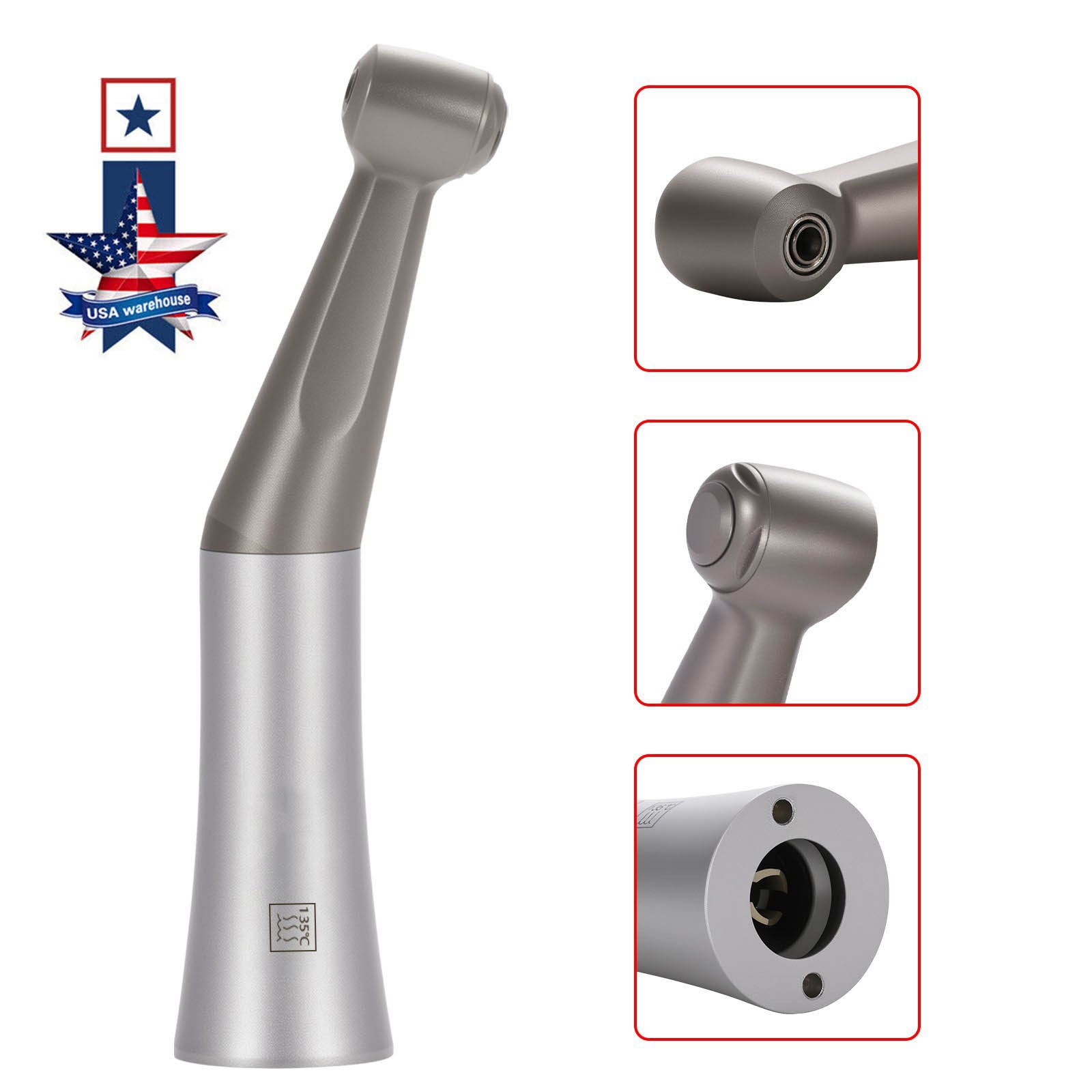 1-10PCS Dental Slow Speed Handpiece Contra Angle Push Button FX