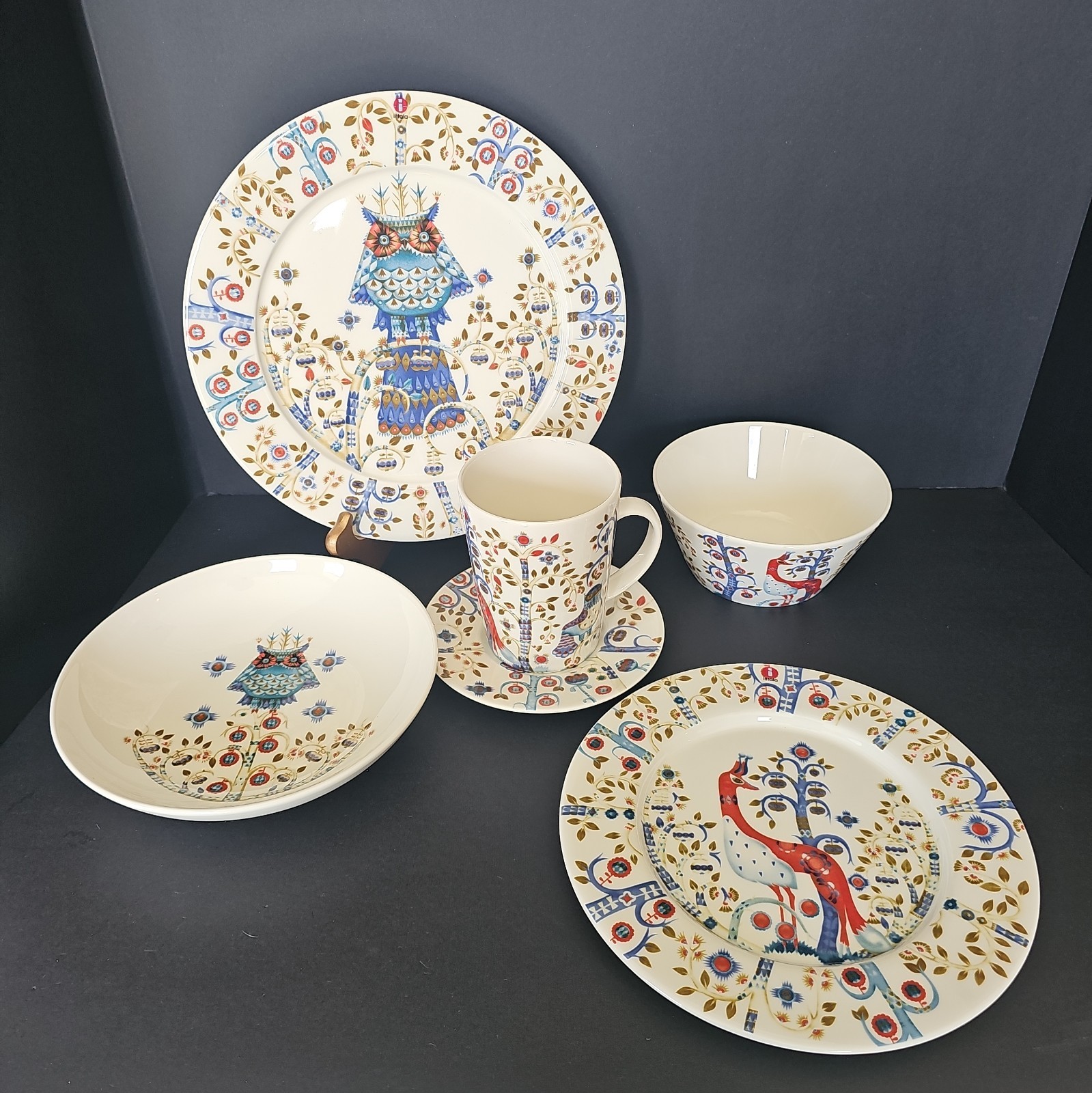 Iittala Taika White 6-Piece Place Setting Klaus Haapaniemi Owl