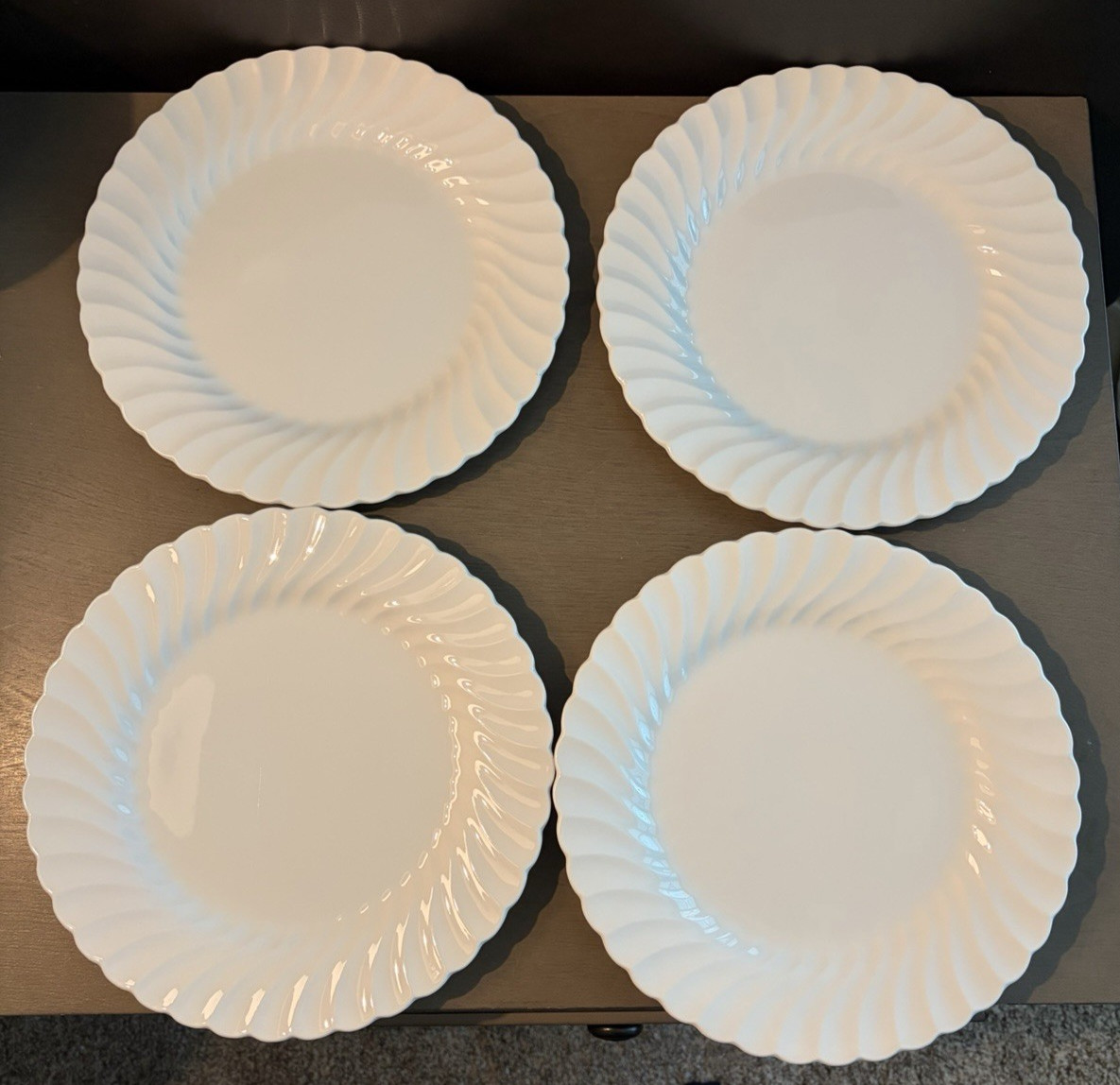 Johnson Brothers Regency Snow White Dinner Plates _England _ Perfect