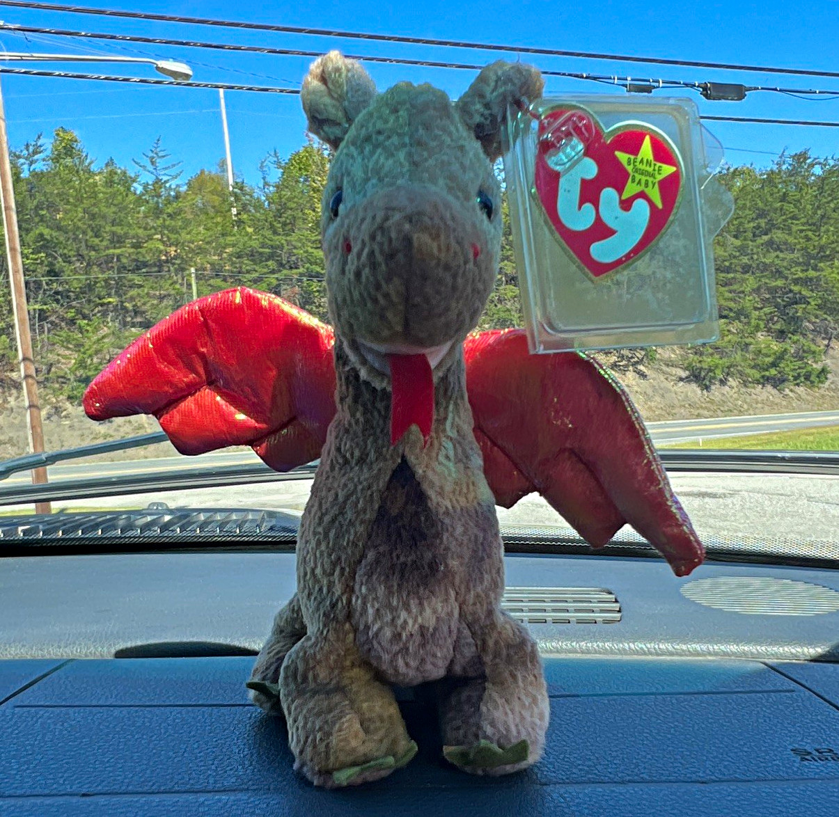 Ty Beanie Babies misprint Scorch Dragon Plush Retired 1998 Vintage Ty Beanie Babies misprint Scorch Dragon Plush Retired 1998 Vintage