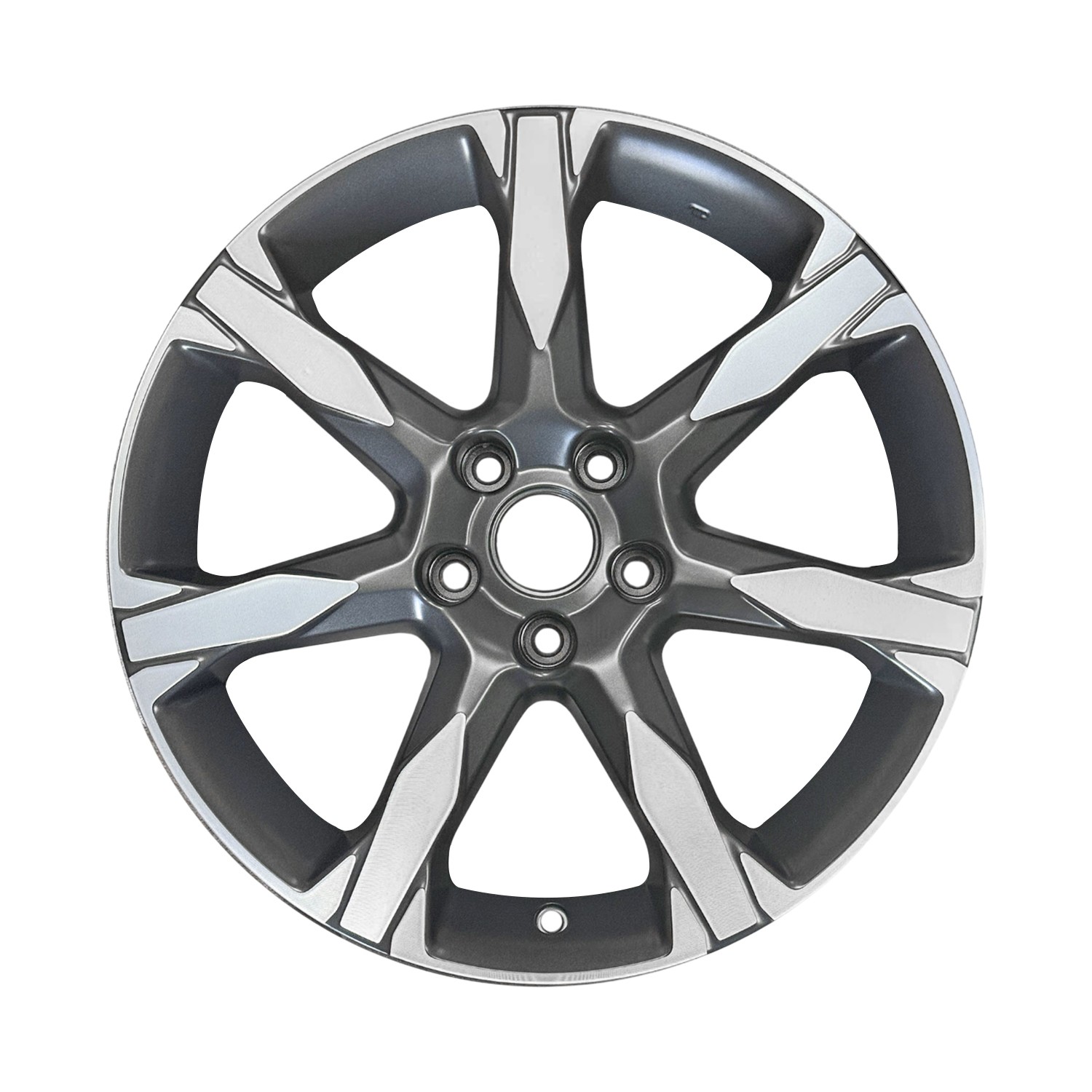 Refurbished Machined and Painted Matte-Medium Charcoal Aluminum Wheel 18 x 8