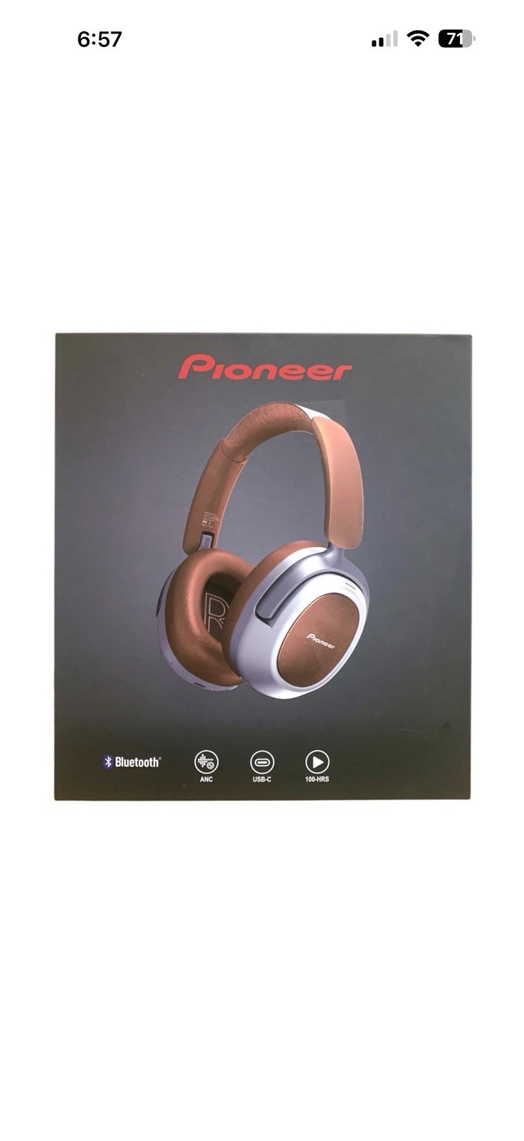 Pioneer A50 Hybrid ANC Bluetooth Headphones Cooper with Boom Mic Pioneer A50 Hybrid ANC Bluetooth Headphones Cooper with Boom Mic