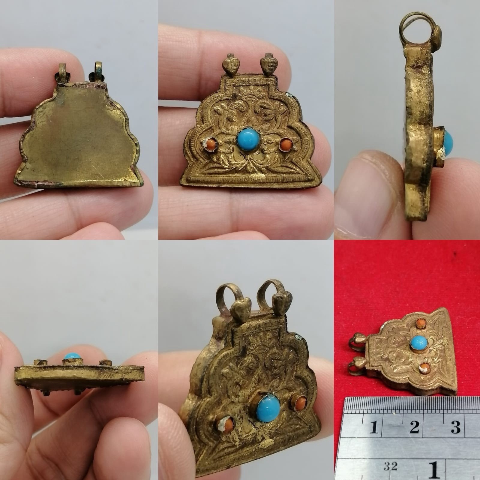18th Century Gold Gilded Mughal Wonderful Amulet