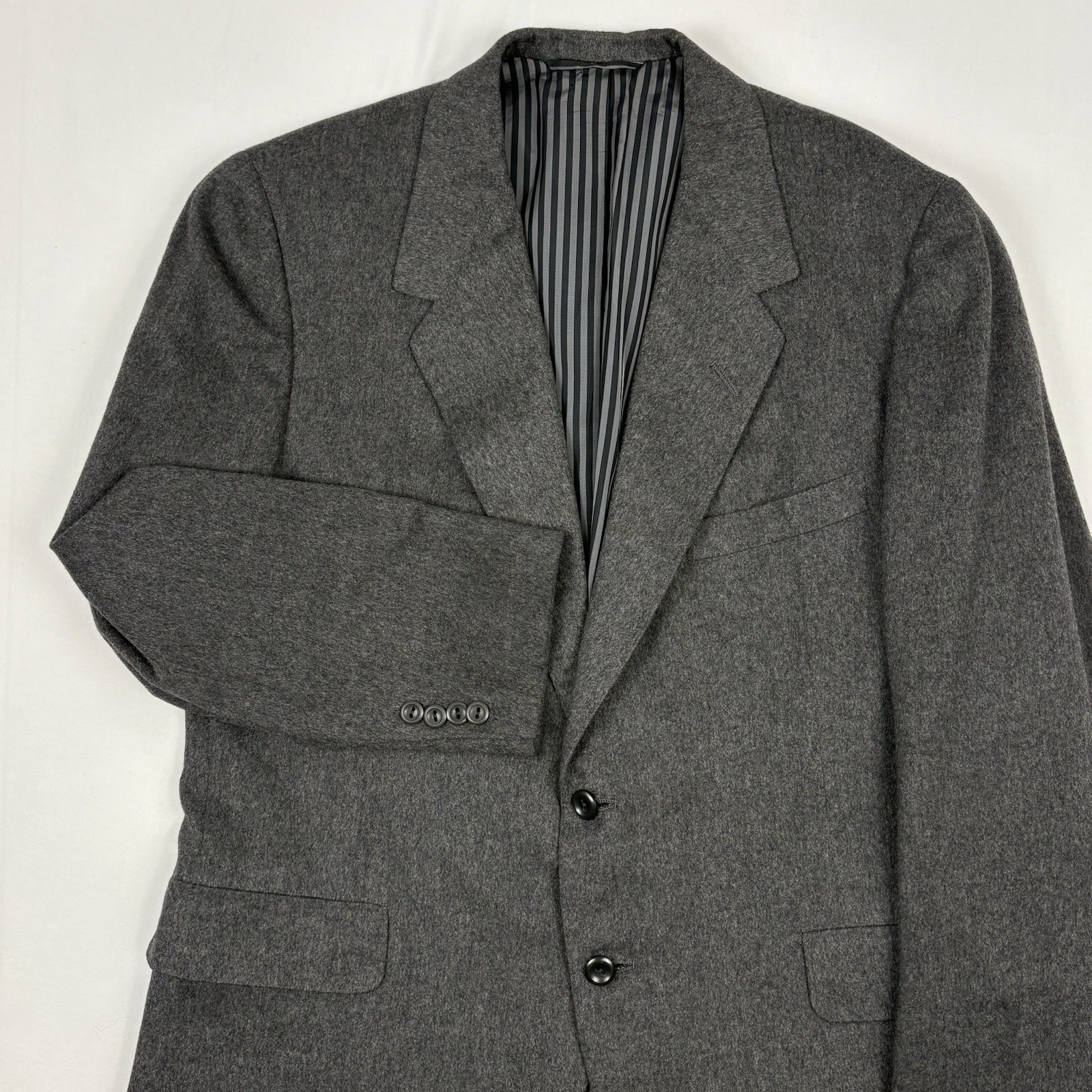Bespoke VTG Oxxford Clothes Emperor\'s Cashmere Sport Coat 40R Charcoal Gray USA