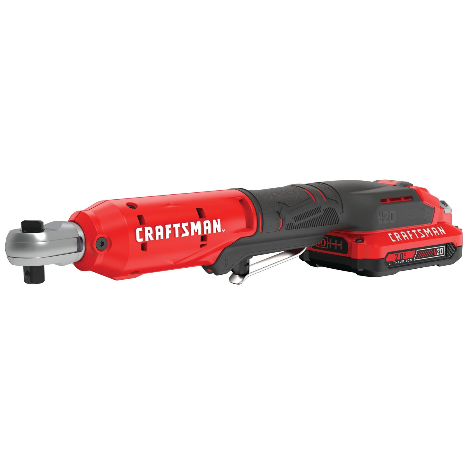 CRAFTSMAN V20* Cordless 3/8-in Drive Ratchet Kit W/ Battery & Charger-CMCF930D1